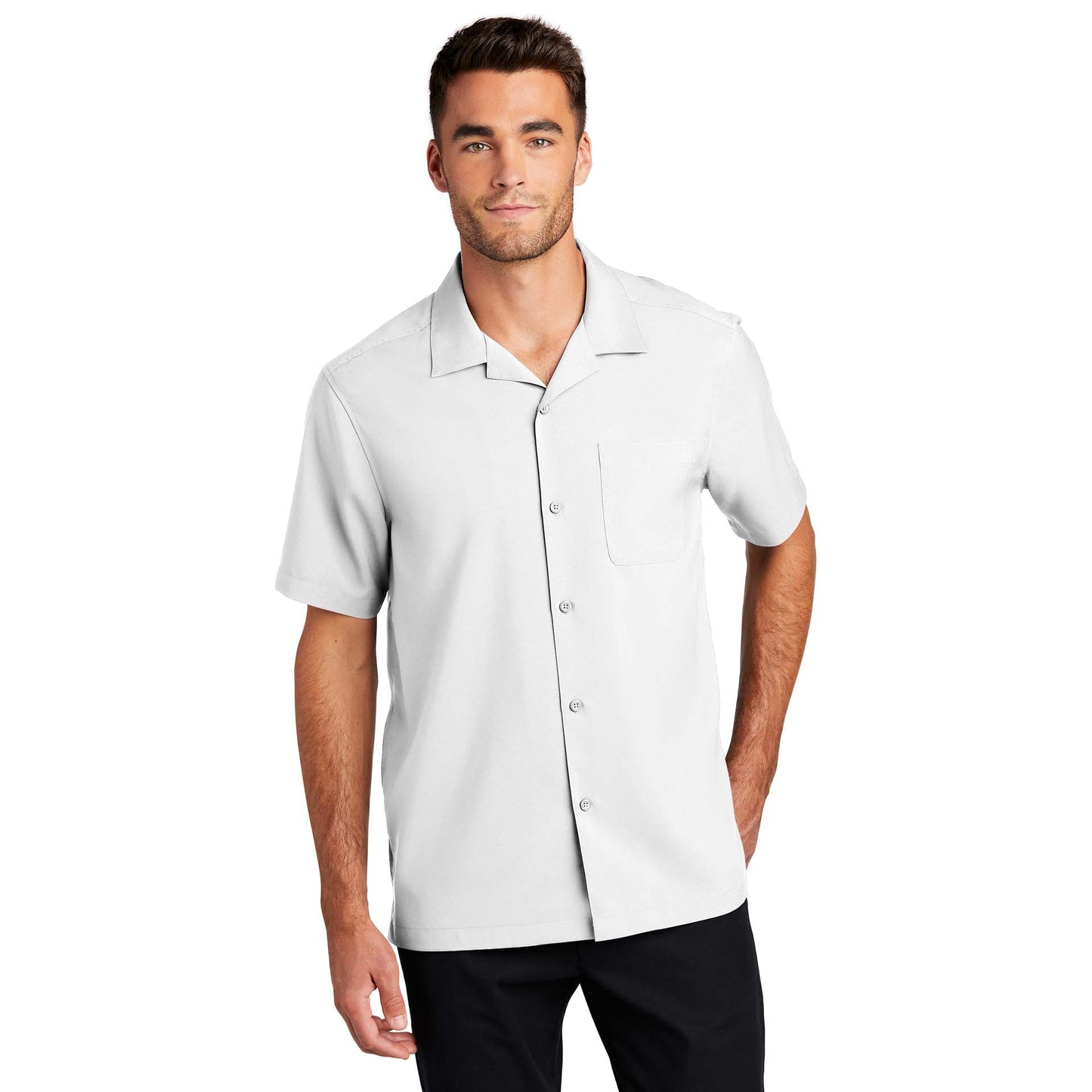 Black Performance Button Up Shirts - Port Authority - Stylish