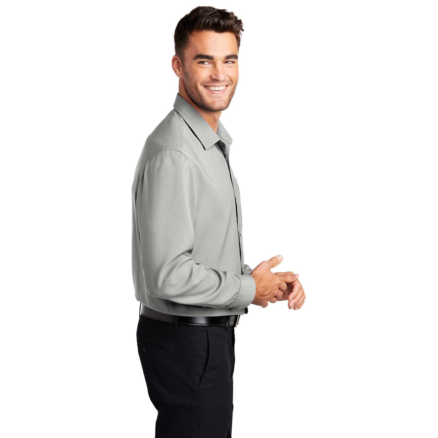 Black Button Up Shirts - Port Authority - Lightweight Design
