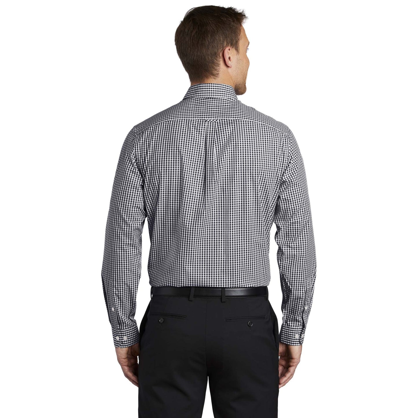 Black/White Button Up Shirt - Port Authority - Gingham Style