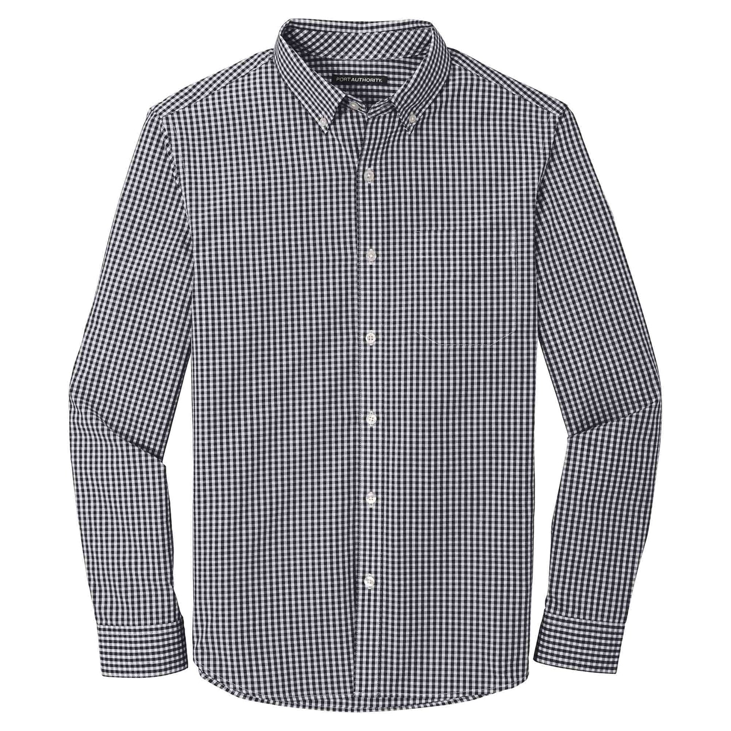 Black/White Button Up Shirt - Port Authority - Gingham Style