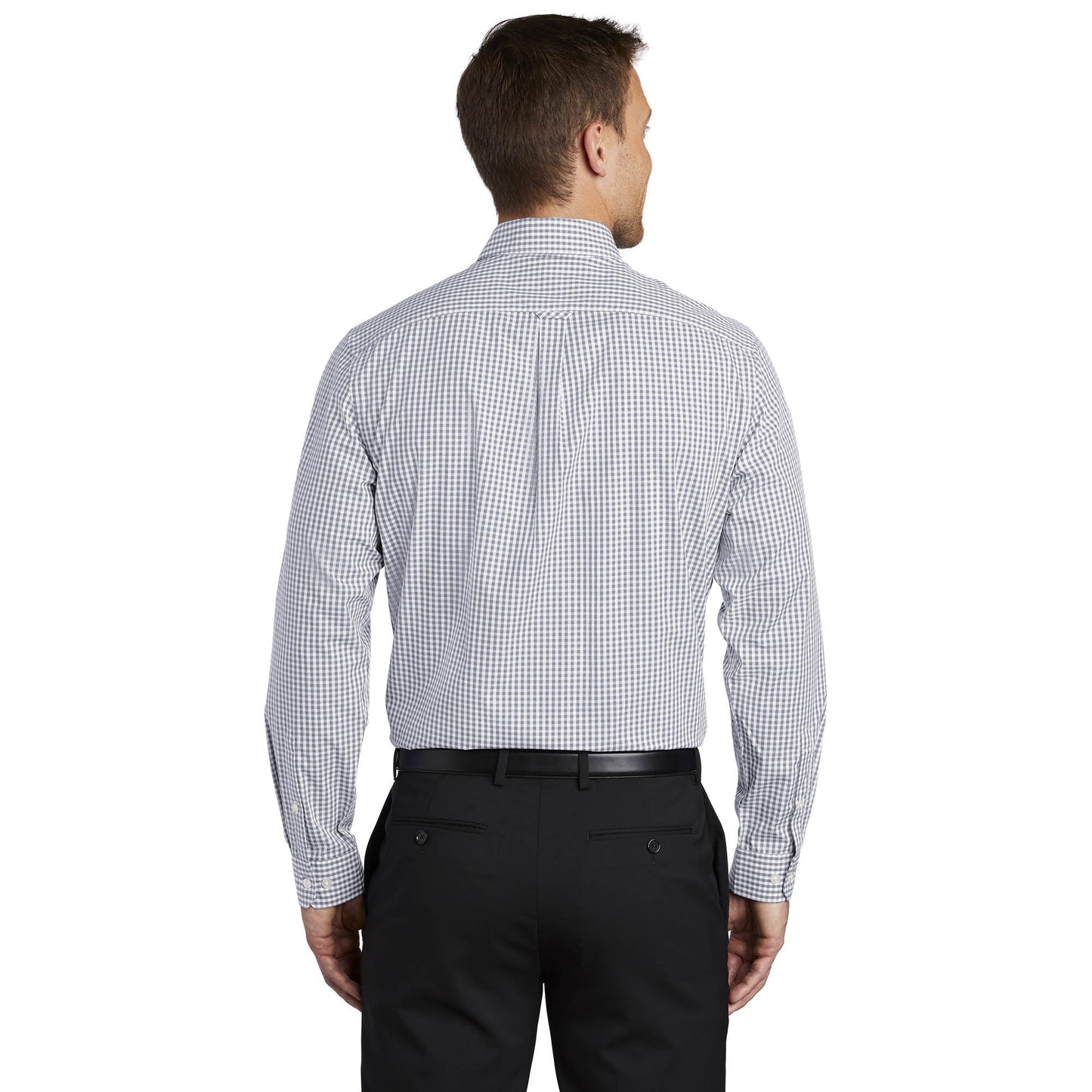 Black/White Button Up Shirt - Port Authority - Gingham Style