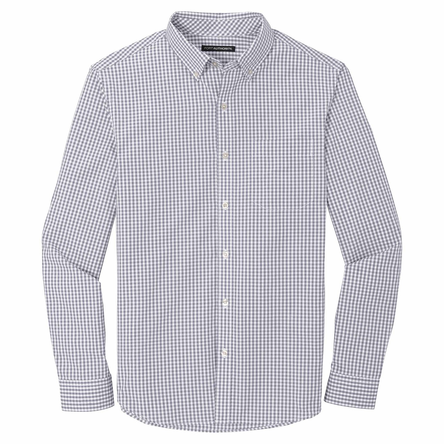 Black/White Button Up Shirt - Port Authority - Gingham Style