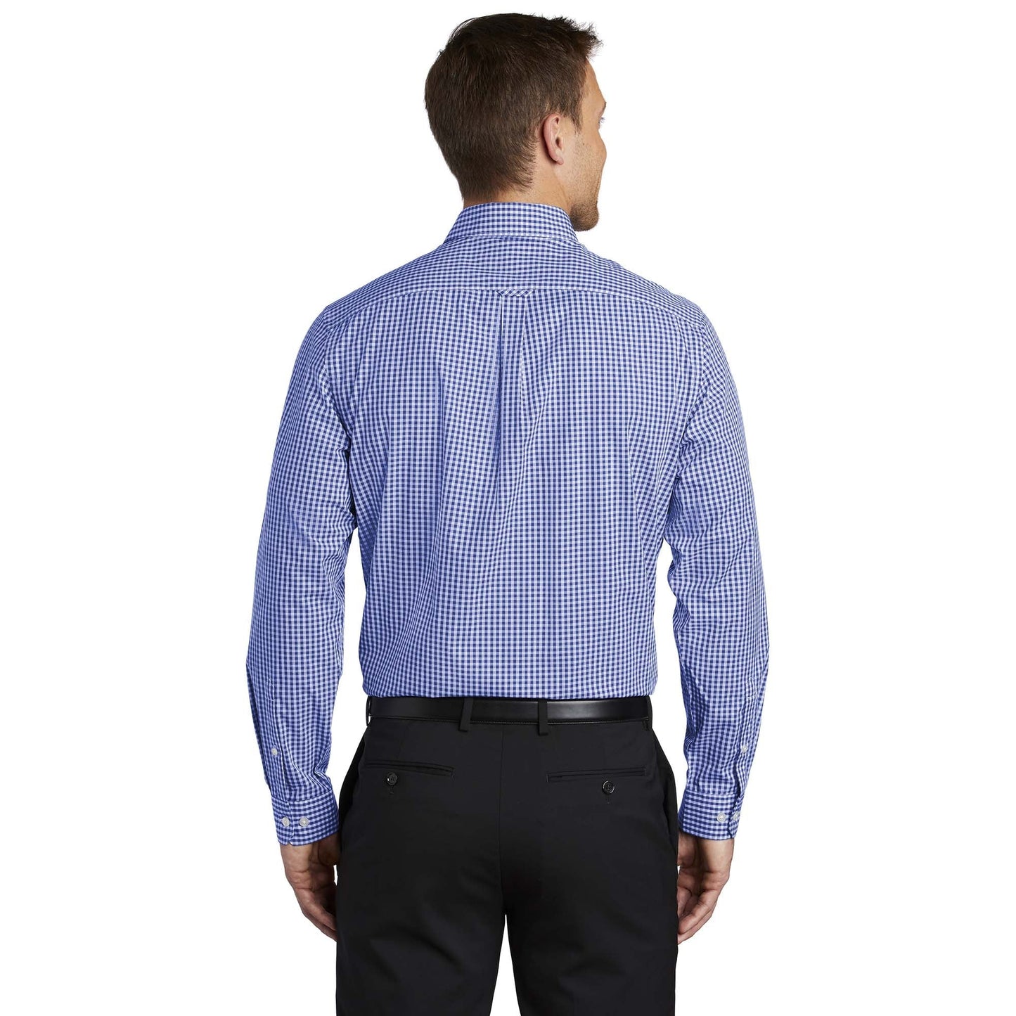 Black/White Button Up Shirt - Port Authority - Gingham Style