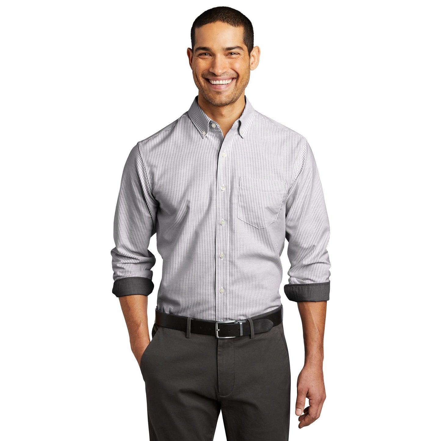 Black/White Button Up Shirts - Port Authority - Stylish Design
