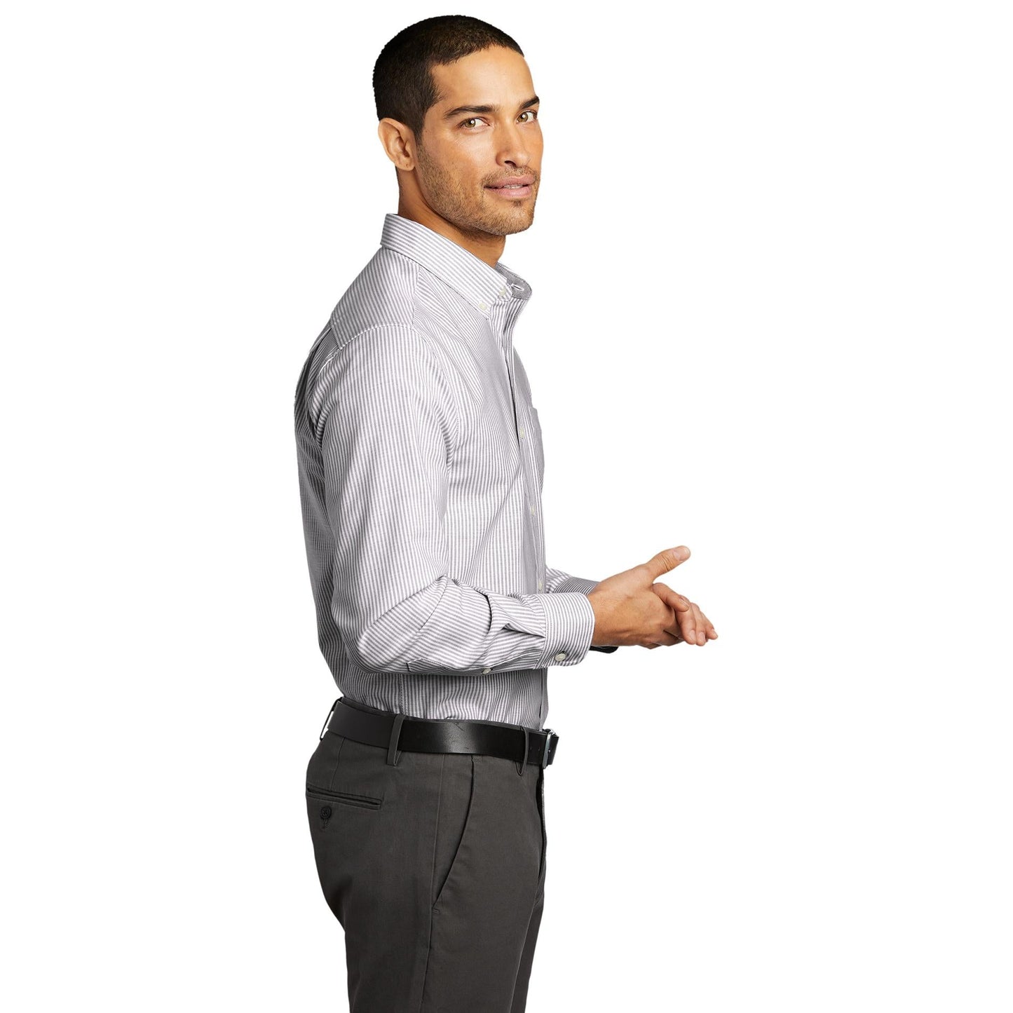 Black/White Button Up Shirts - Port Authority - Stylish Design