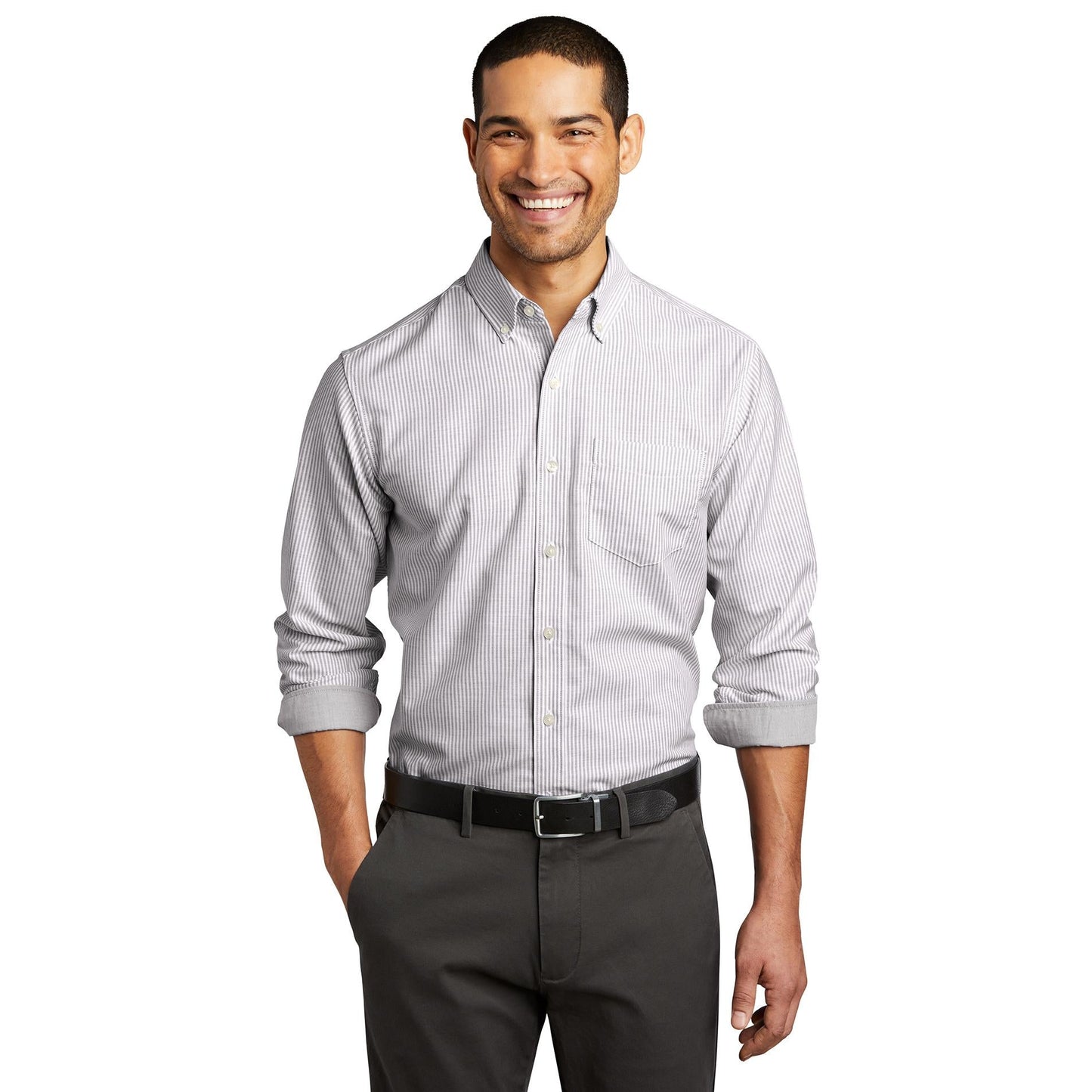 Black/White Button Up Shirts - Port Authority - Stylish Design