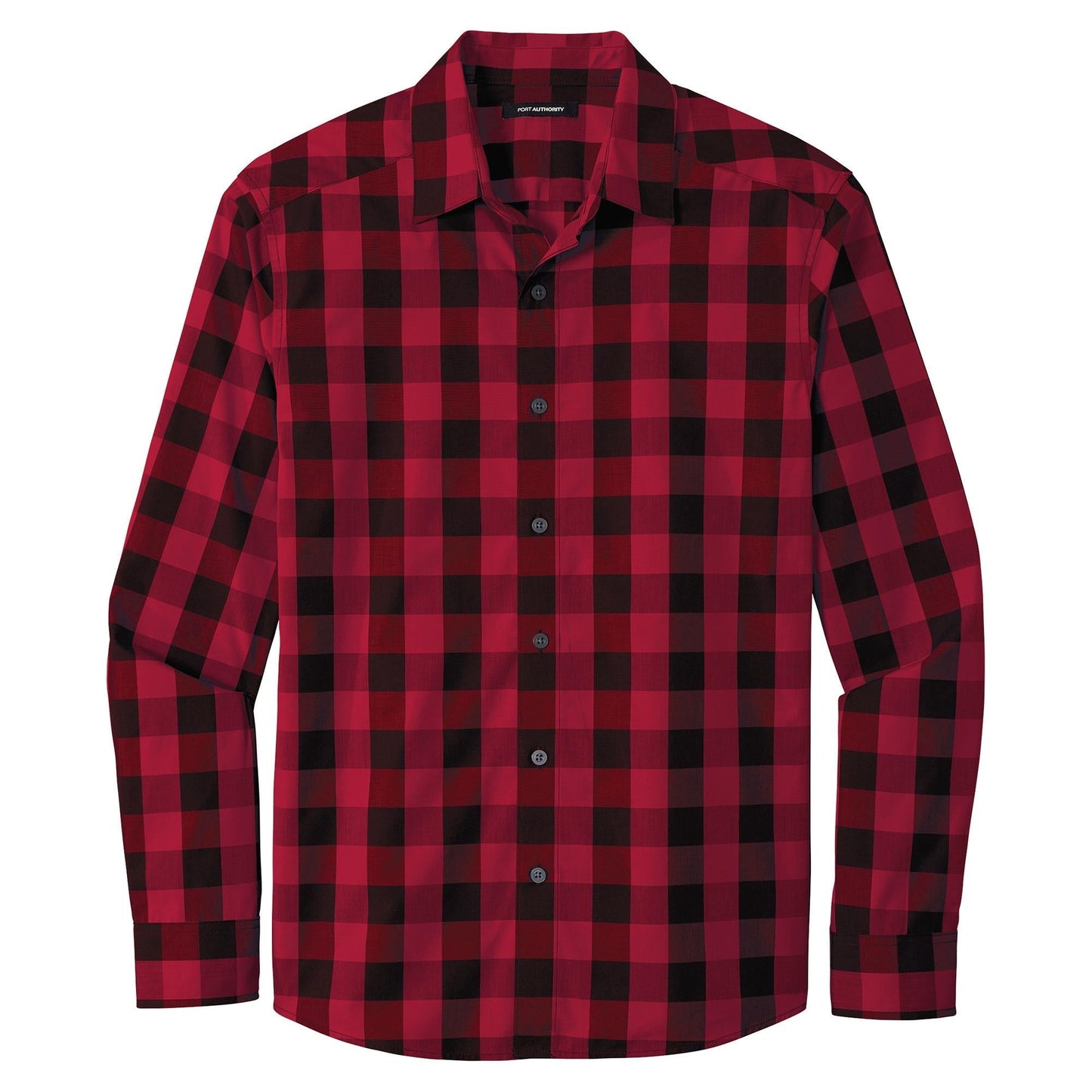 Rich Red Button Up Shirt - Port Authority - Lightweight