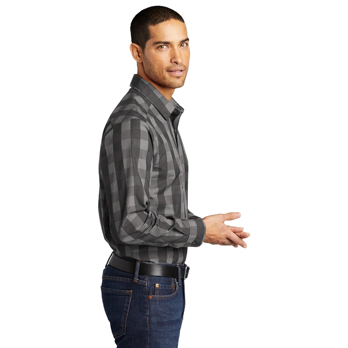 Rich Red Button Up Shirt - Port Authority - Lightweight