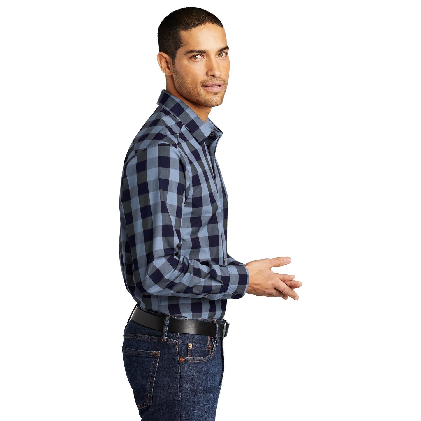 Rich Red Button Up Shirt - Port Authority - Lightweight