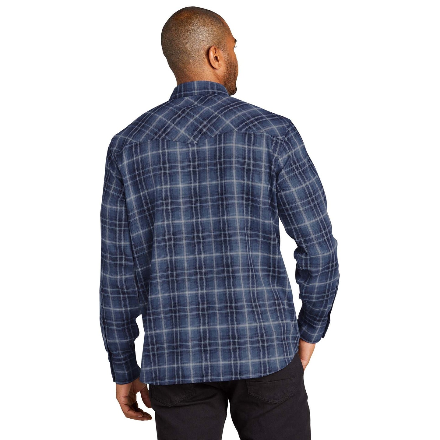 Deep Black Button Up Shirt - Port Authority - Soft Fabric
