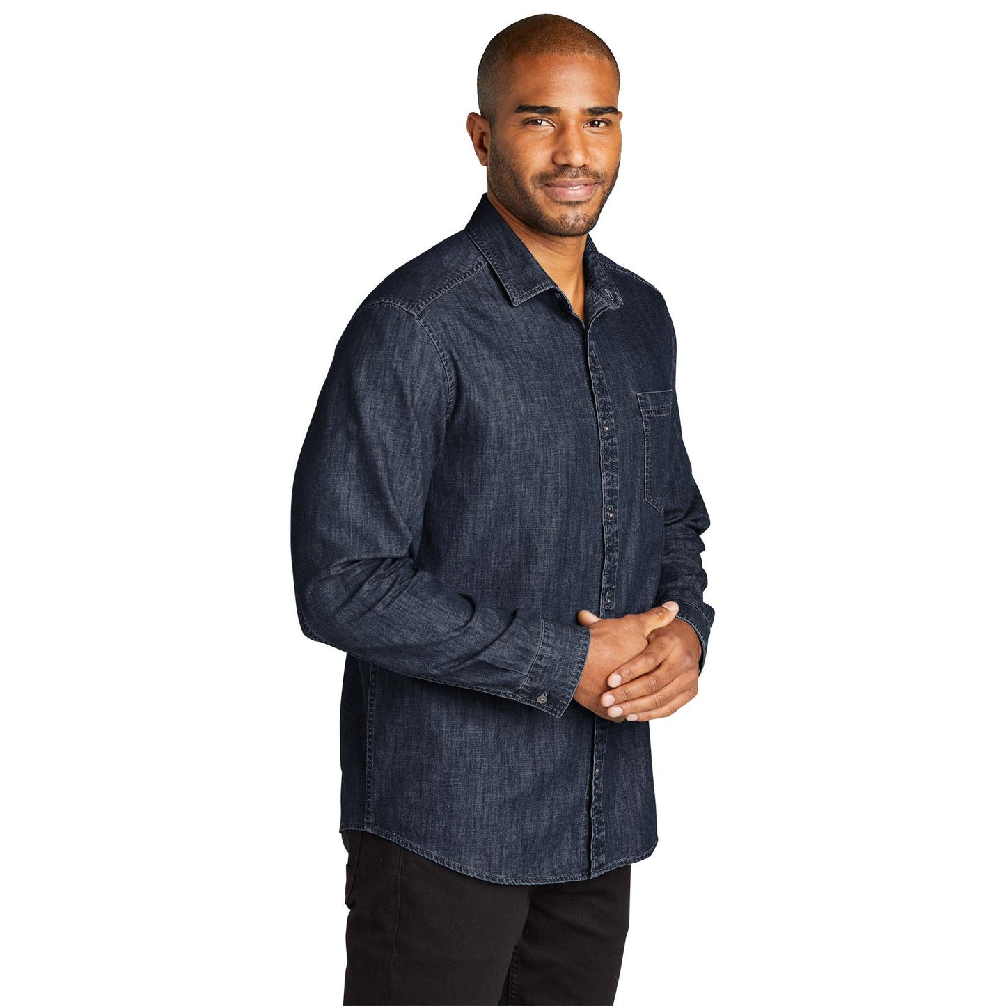 Dark Wash Denim Shirt - Port Authority - Stylish Design