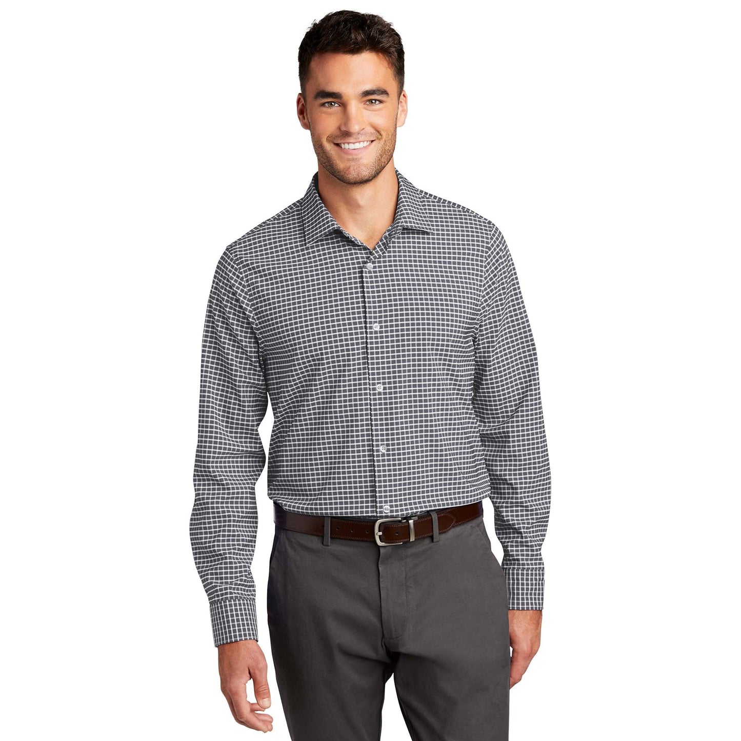 Black Button Up Shirts - Cornerstone - Stretch Fabric