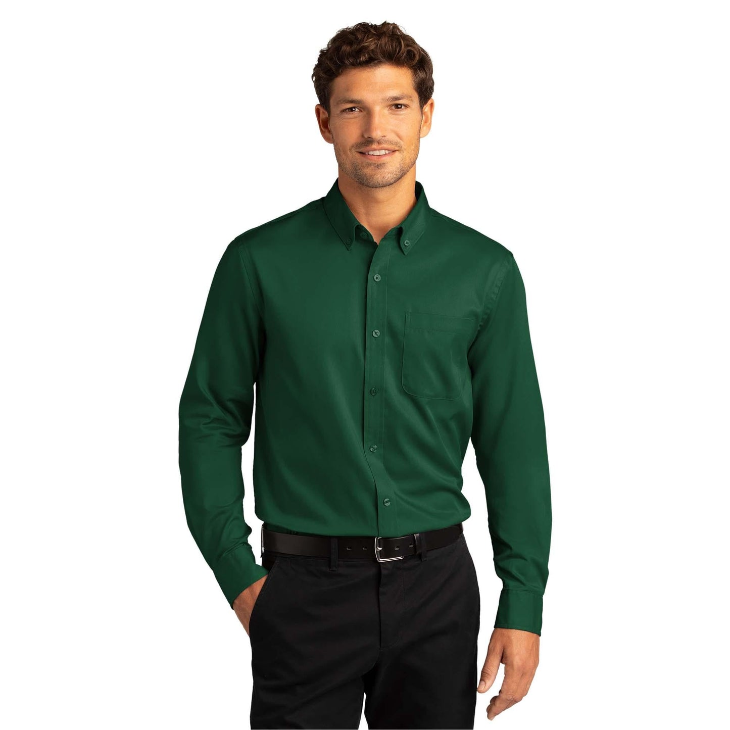 Burgundy Button Up Shirt - Port Authority - Easy Care