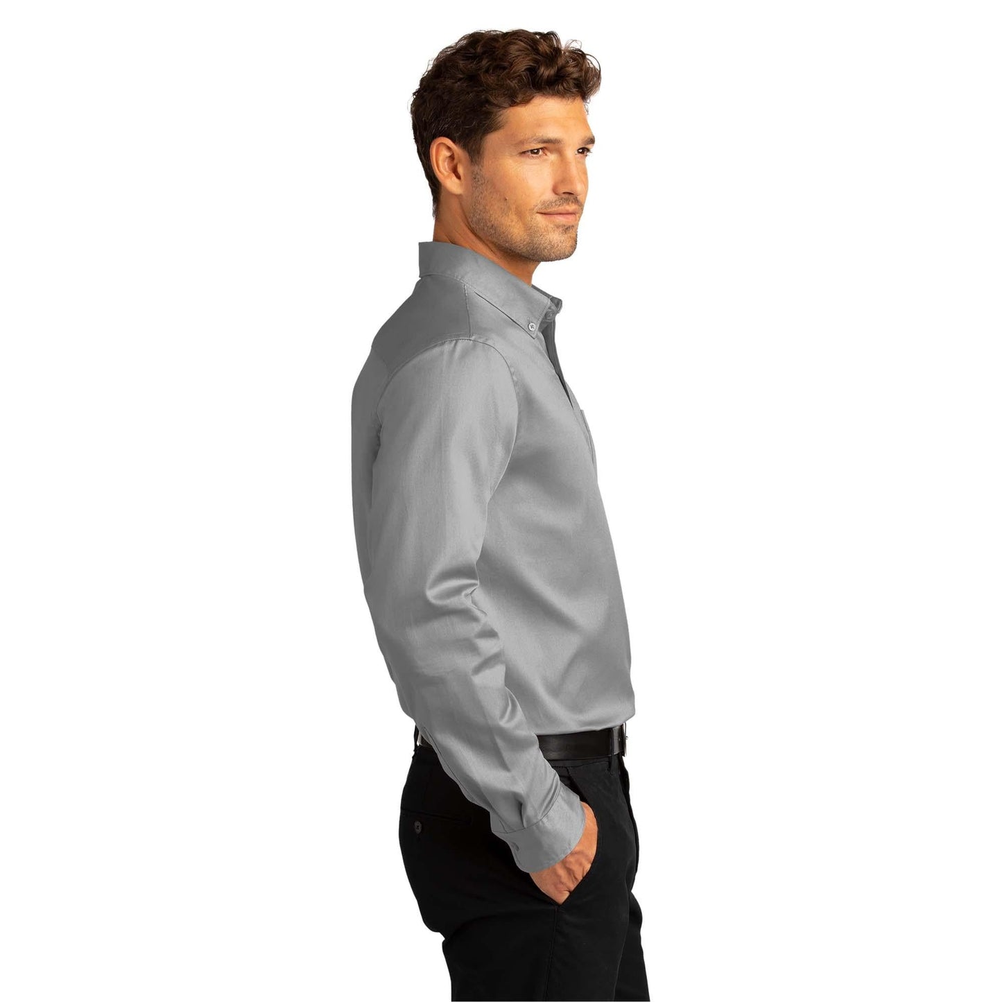 Burgundy Button Up Shirt - Port Authority - Easy Care