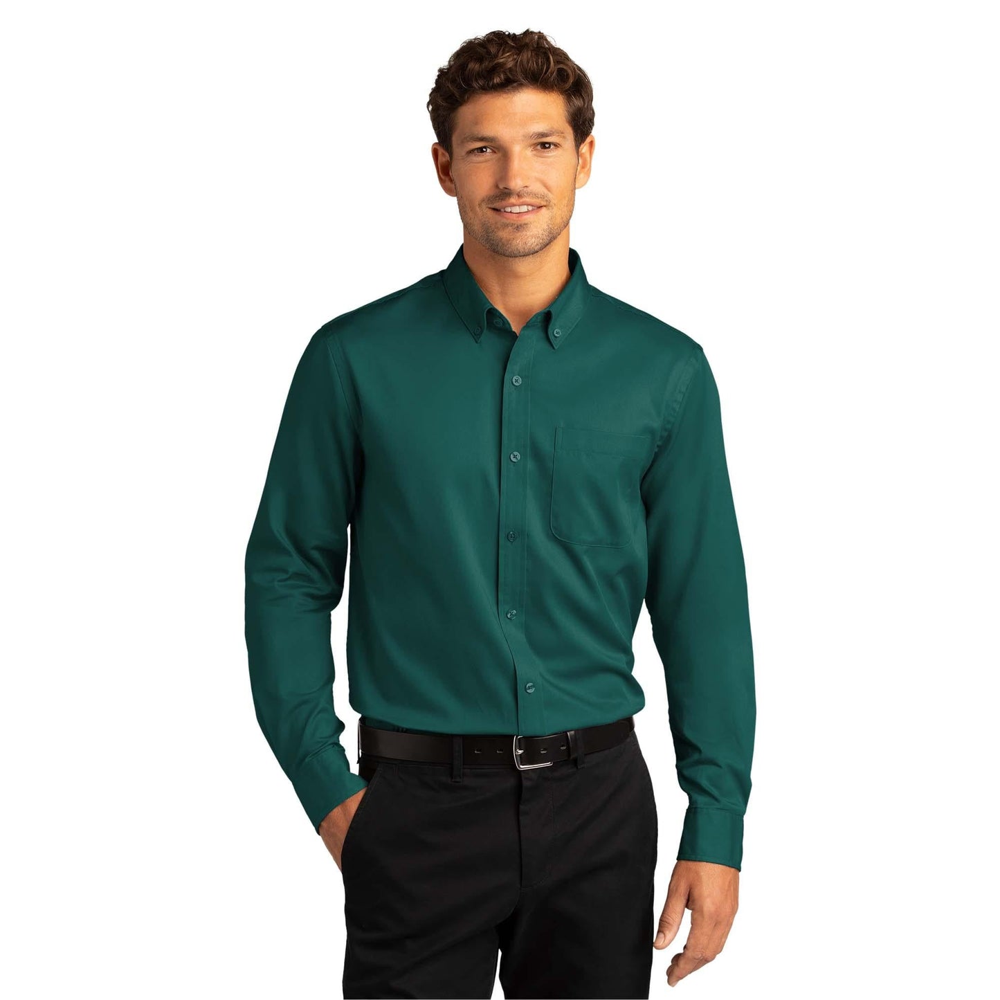 Burgundy Button Up Shirt - Port Authority - Easy Care