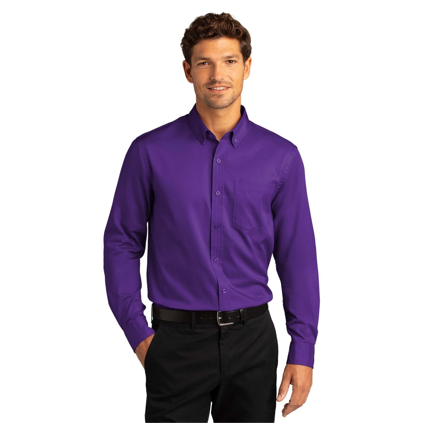 Burgundy Button Up Shirt - Port Authority - Easy Care