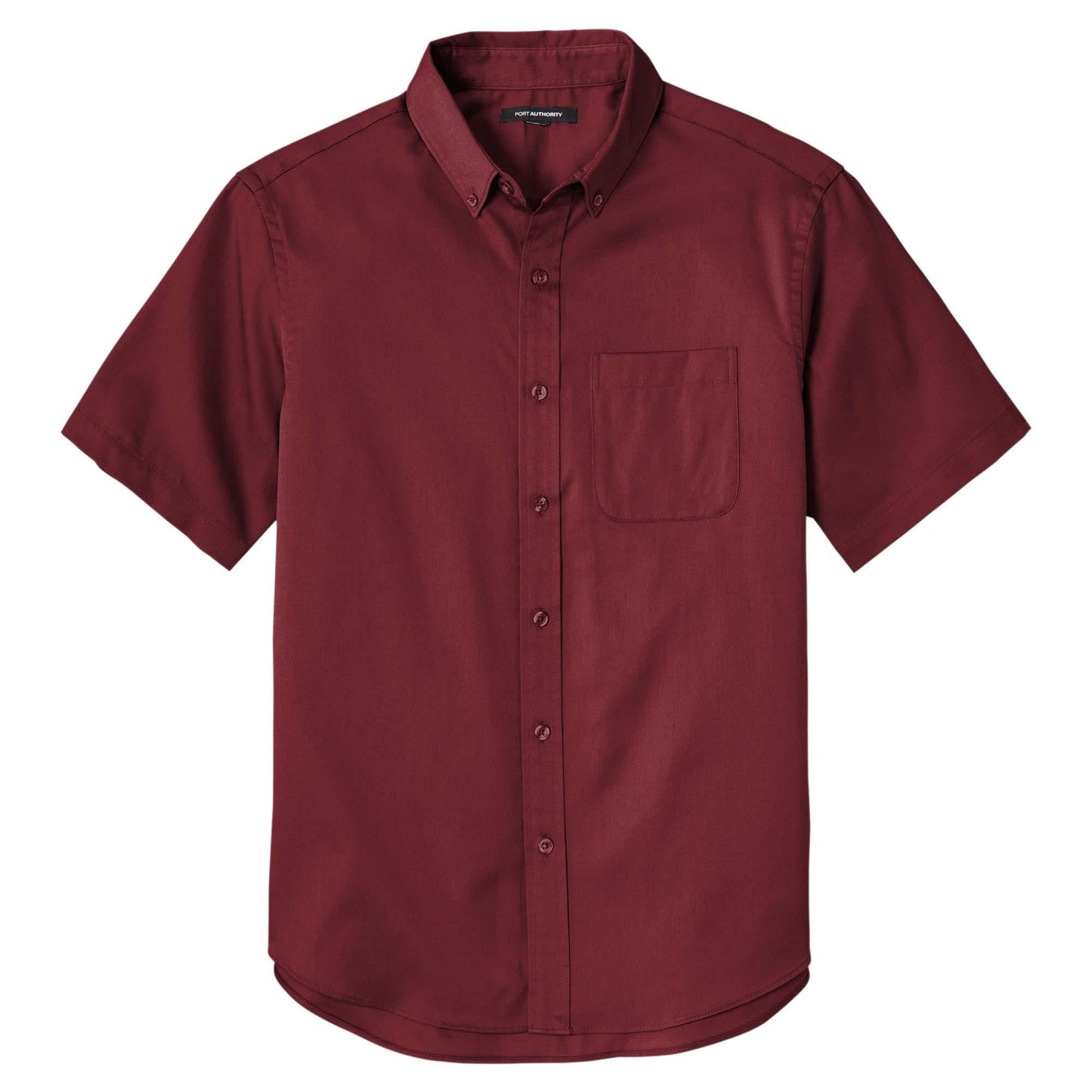 Burgundy Button Up Shirt - Port Authority - Wrinkle Resistant