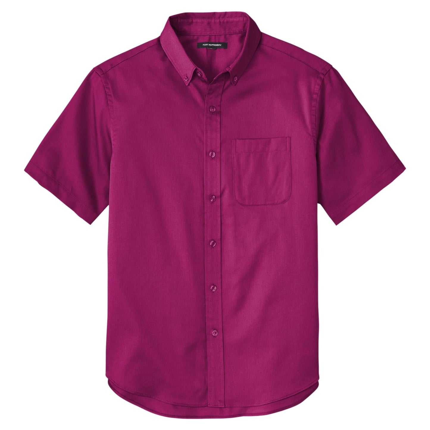 Burgundy Button Up Shirt - Port Authority - Wrinkle Resistant