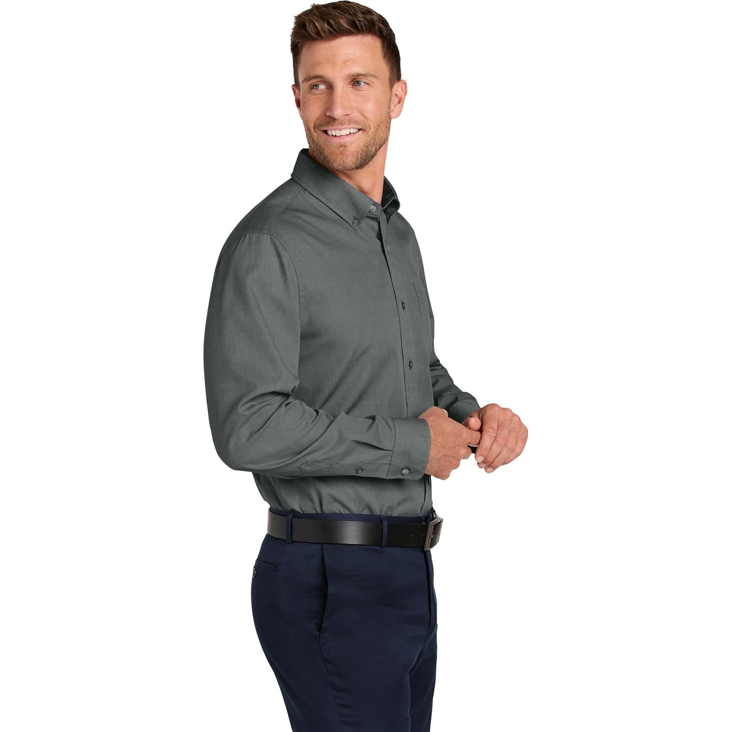Deep Black Button Up Shirt - Port Authority - Easy Care