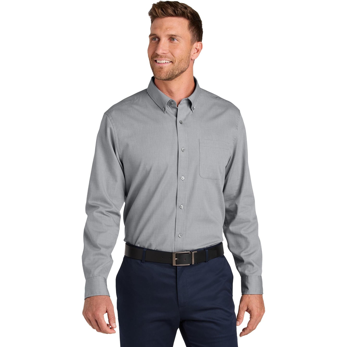 Deep Black Button Up Shirt - Port Authority - Easy Care