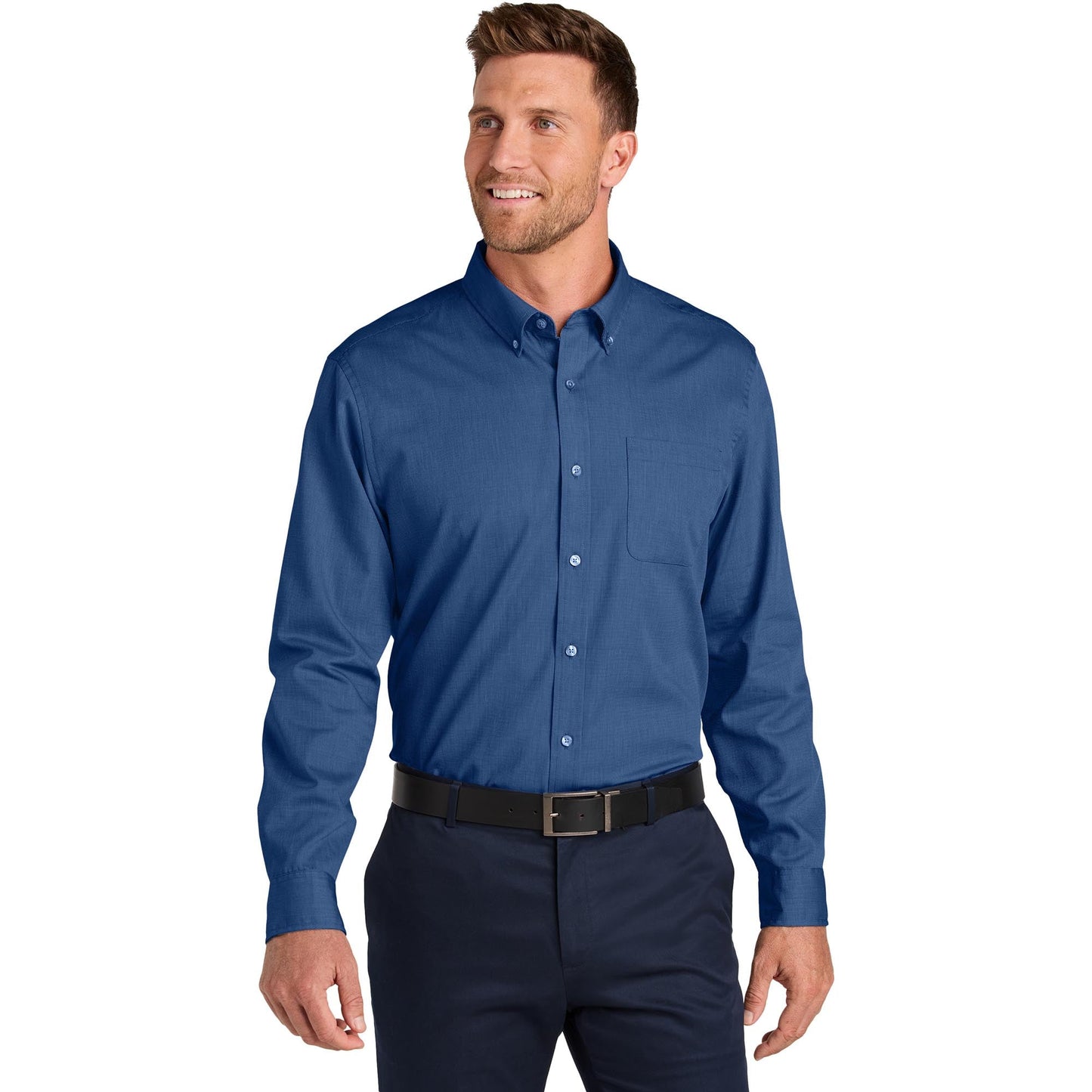 Deep Black Button Up Shirt - Port Authority - Easy Care