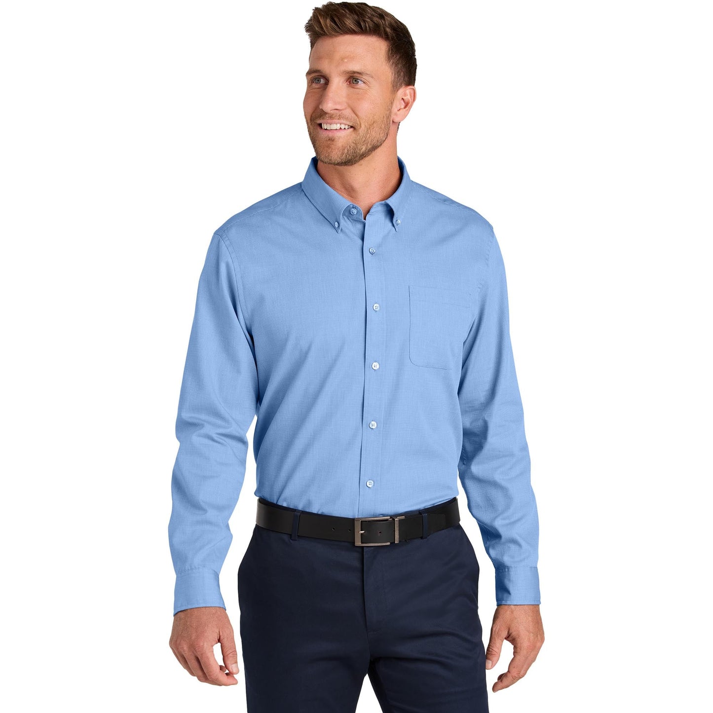 Deep Black Button Up Shirt - Port Authority - Easy Care