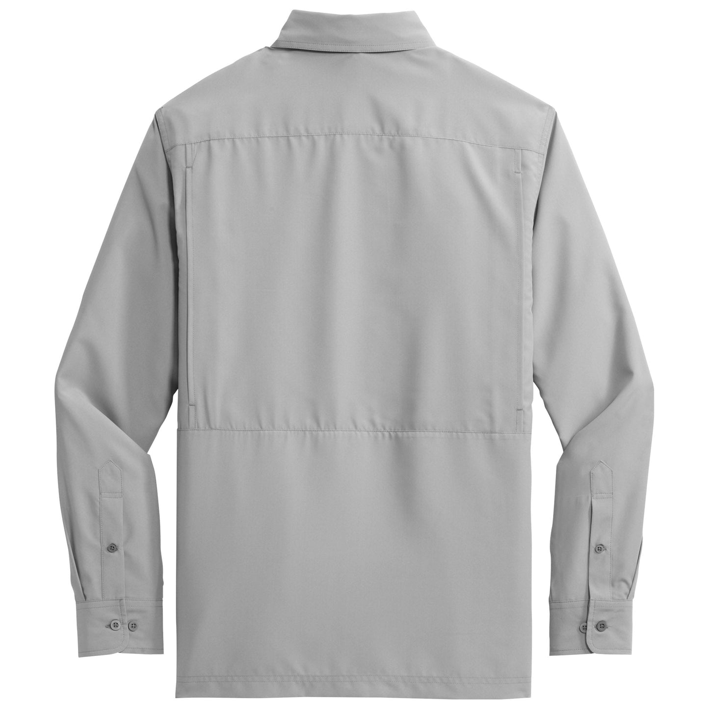 Gusty Grey Button Up Shirt - Port Authority - Comfortable Fit