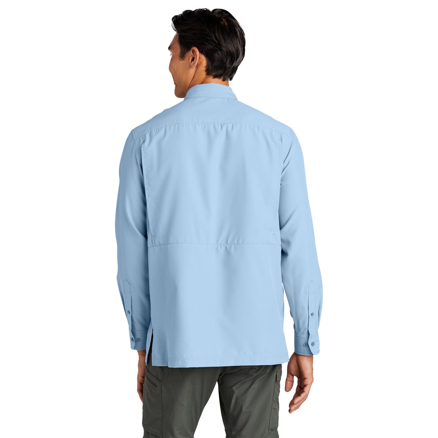 Gusty Grey Button Up Shirt - Port Authority - Comfortable Fit