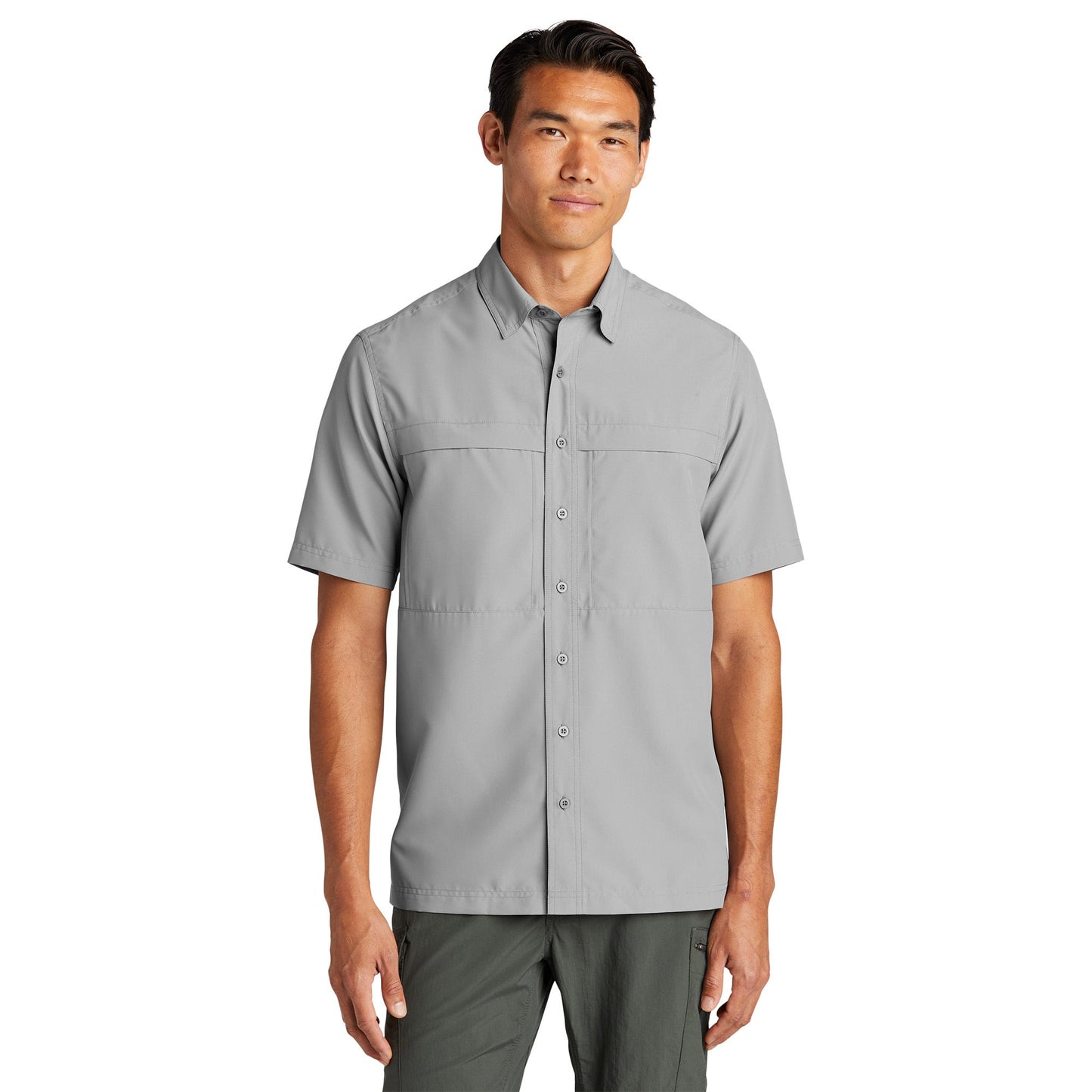 Deep Black Button Up Shirt - Port Authority - Lightweight