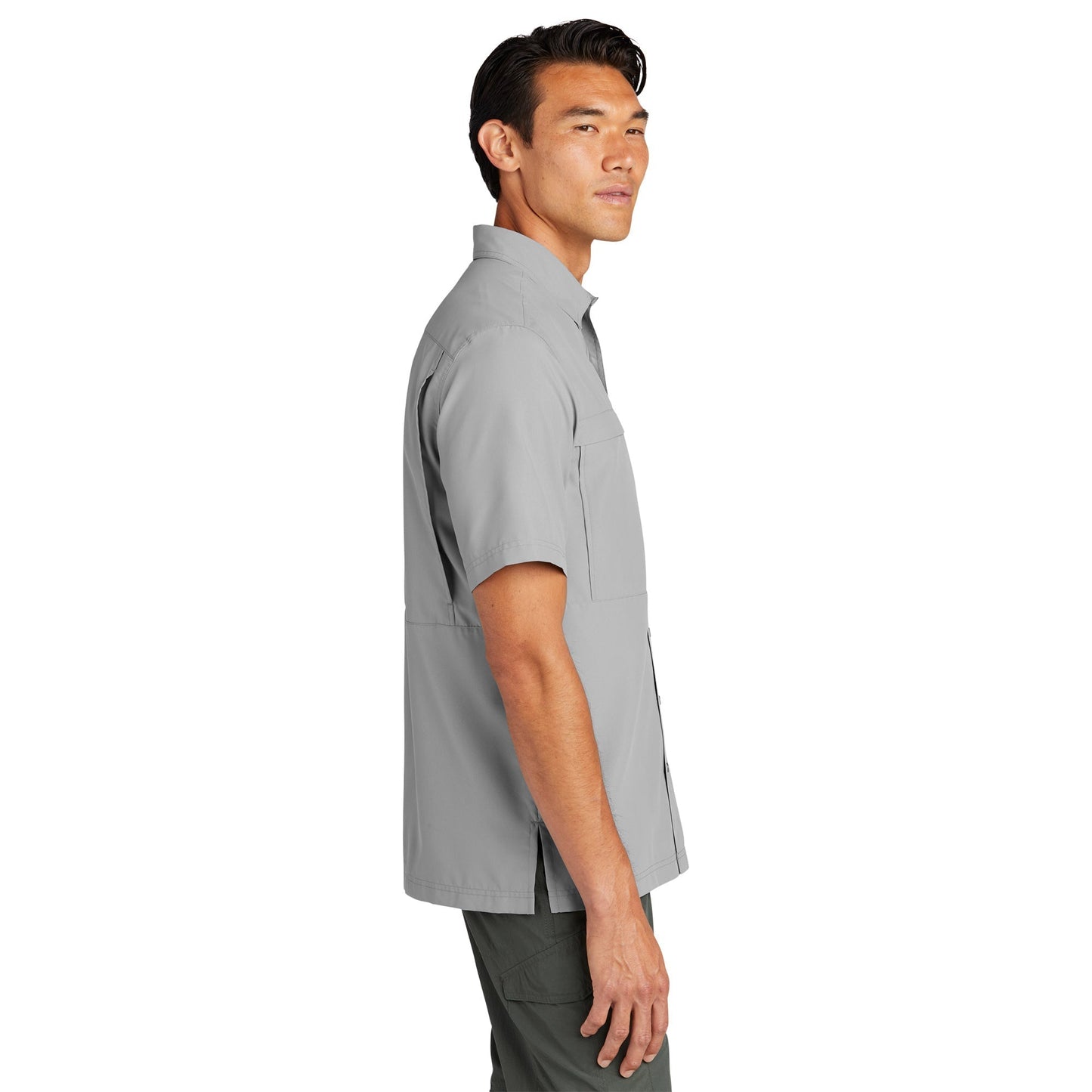 Deep Black Button Up Shirt - Port Authority - Lightweight