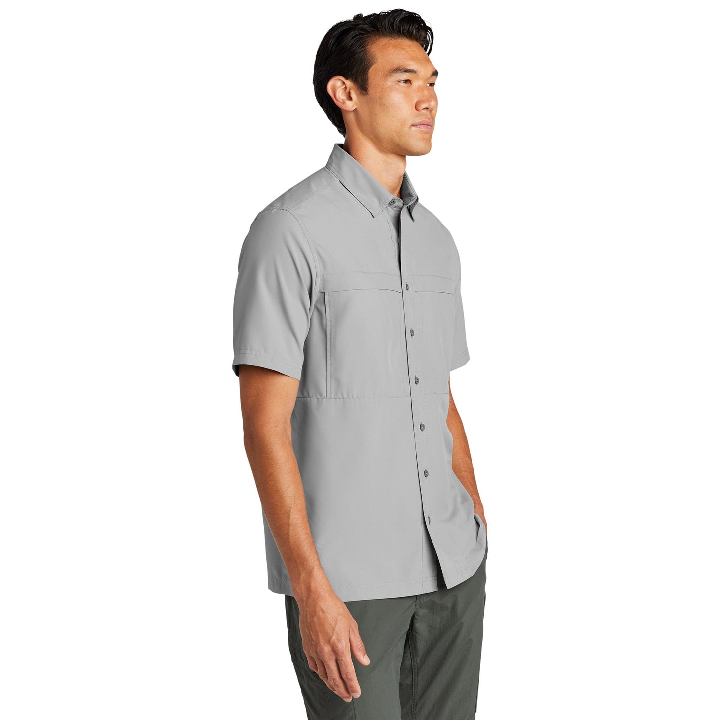 Deep Black Button Up Shirt - Port Authority - Lightweight