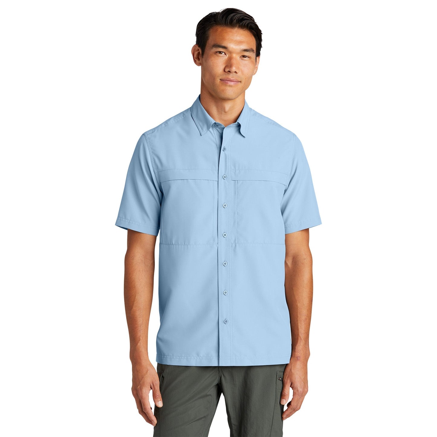 Deep Black Button Up Shirt - Port Authority - Lightweight