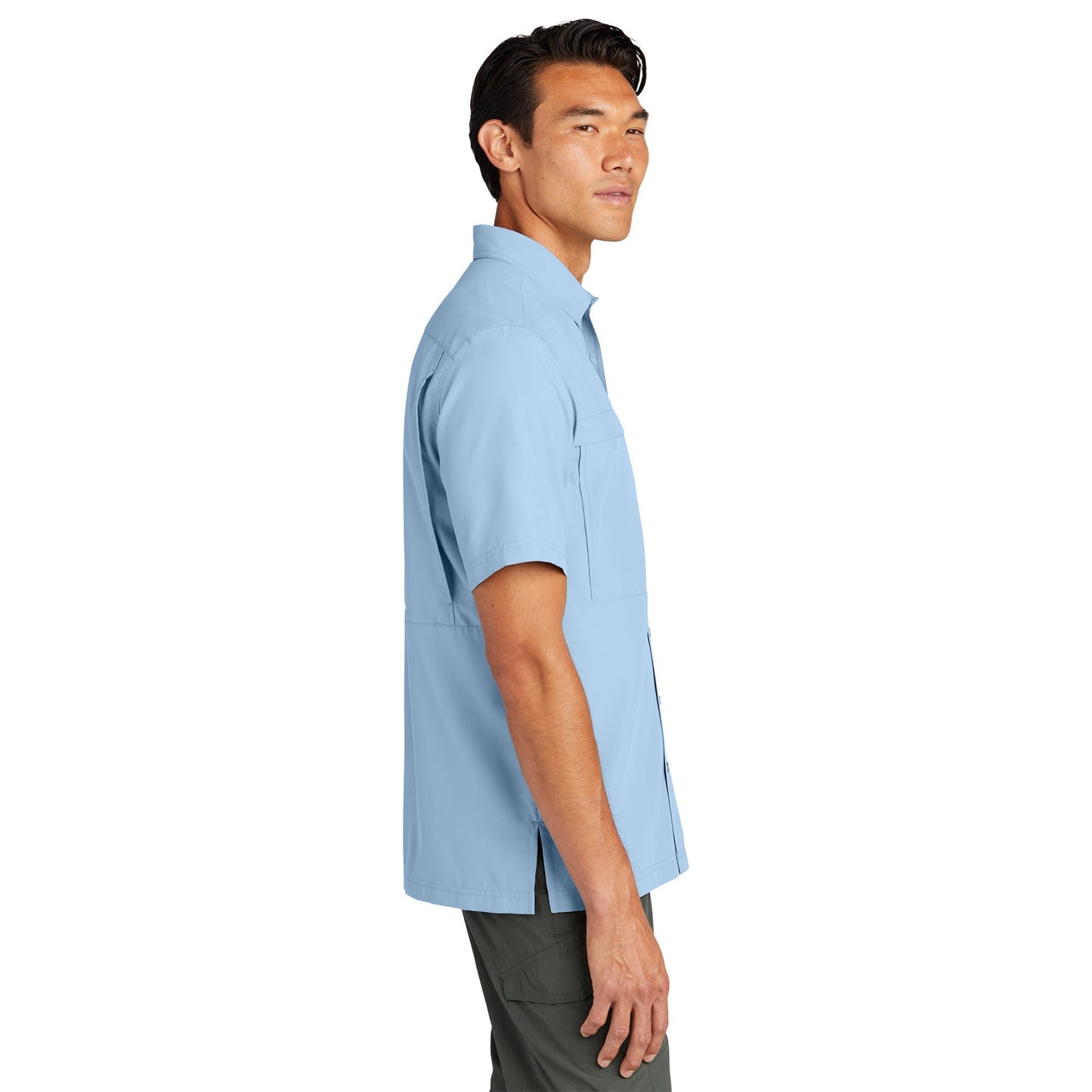Deep Black Button Up Shirt - Port Authority - Lightweight