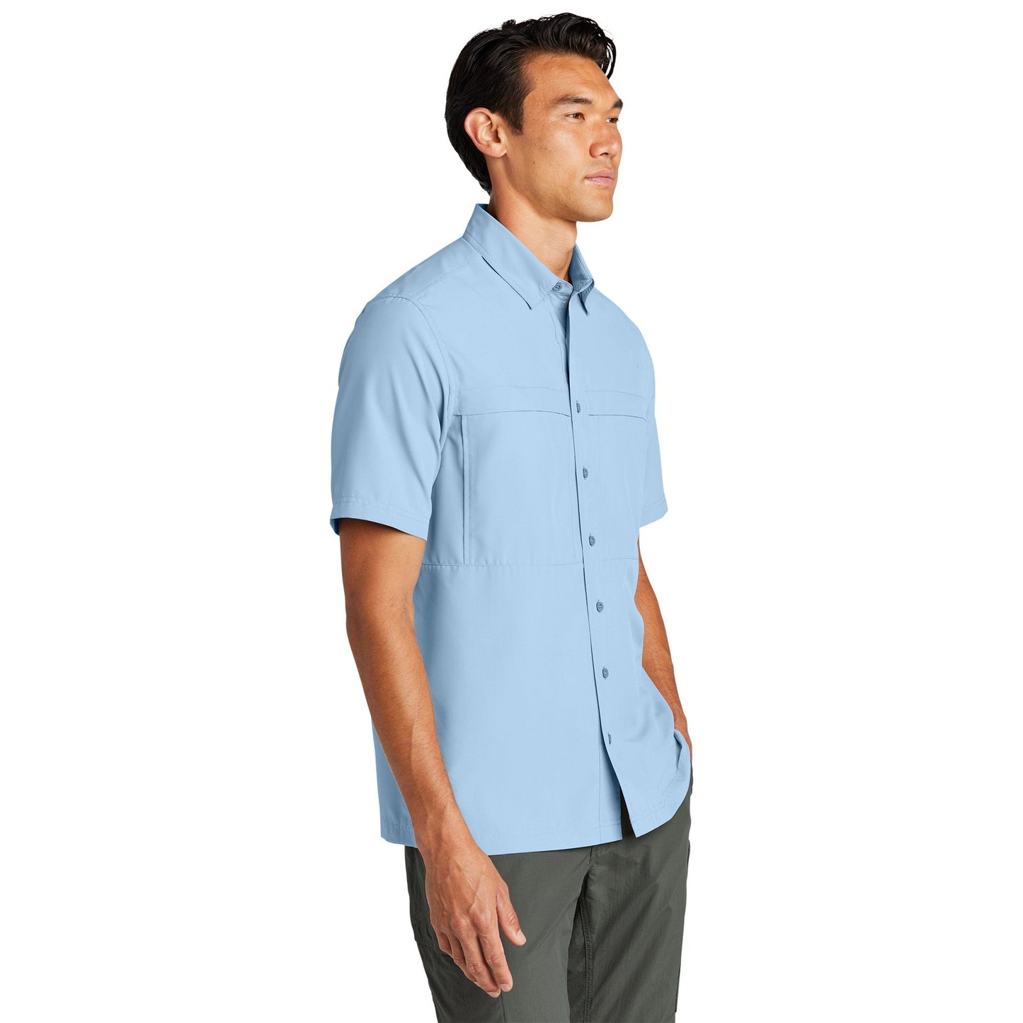 Deep Black Button Up Shirt - Port Authority - Lightweight