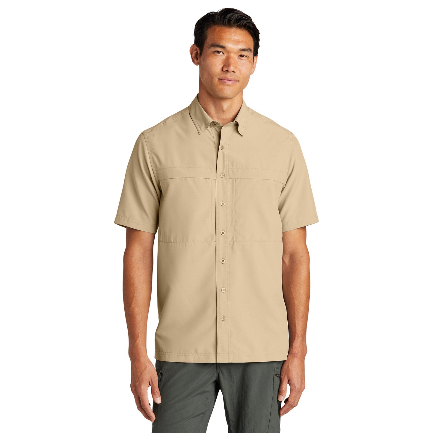 Deep Black Button Up Shirt - Port Authority - Lightweight