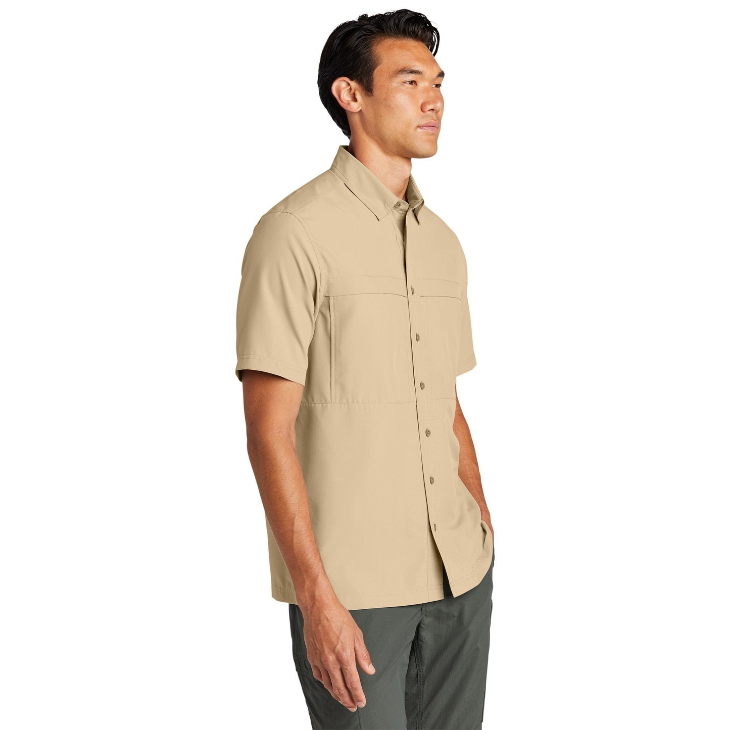 Deep Black Button Up Shirt - Port Authority - Lightweight