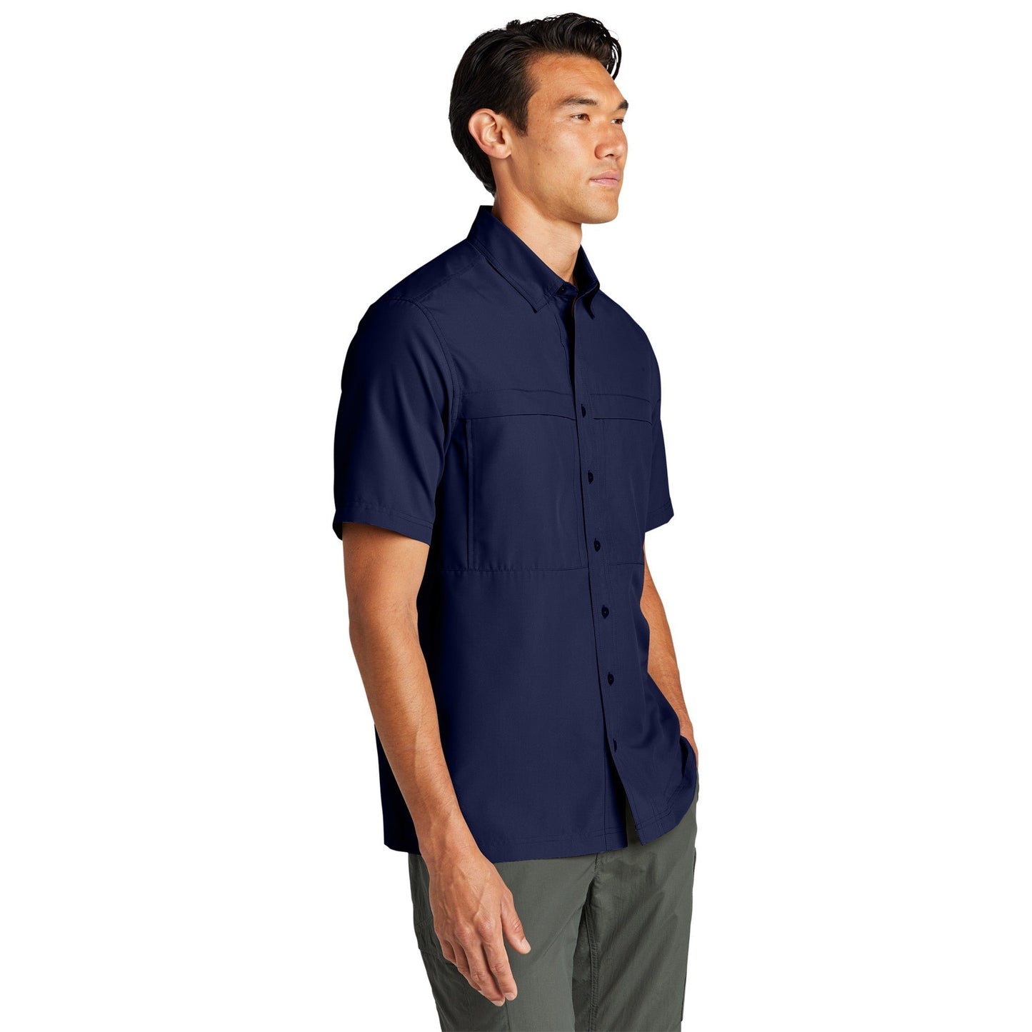 Deep Black Button Up Shirt - Port Authority - Lightweight