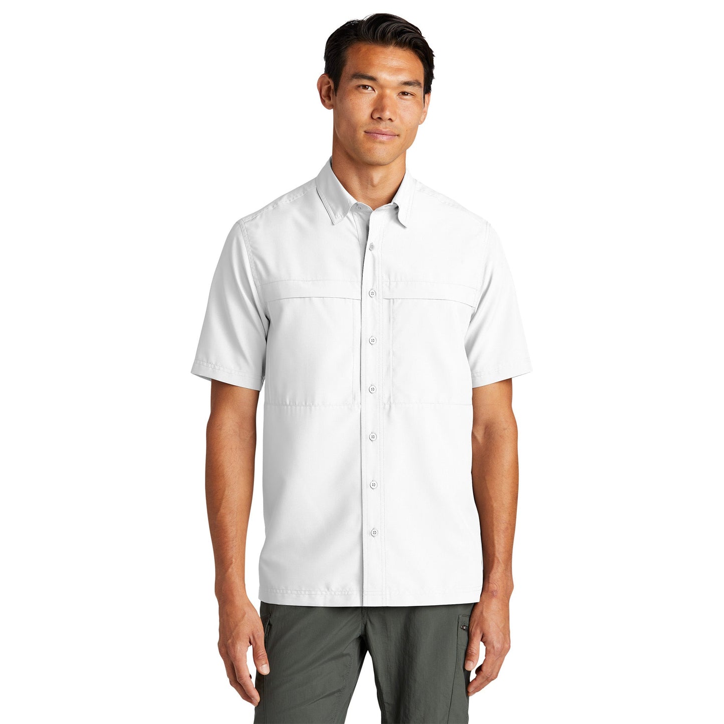 Deep Black Button Up Shirt - Port Authority - Lightweight