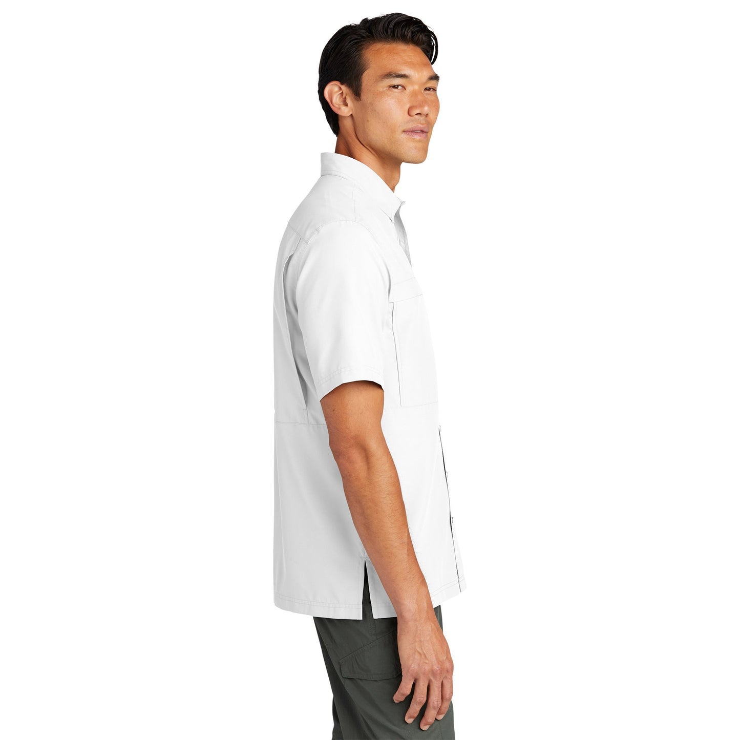 Deep Black Button Up Shirt - Port Authority - Lightweight