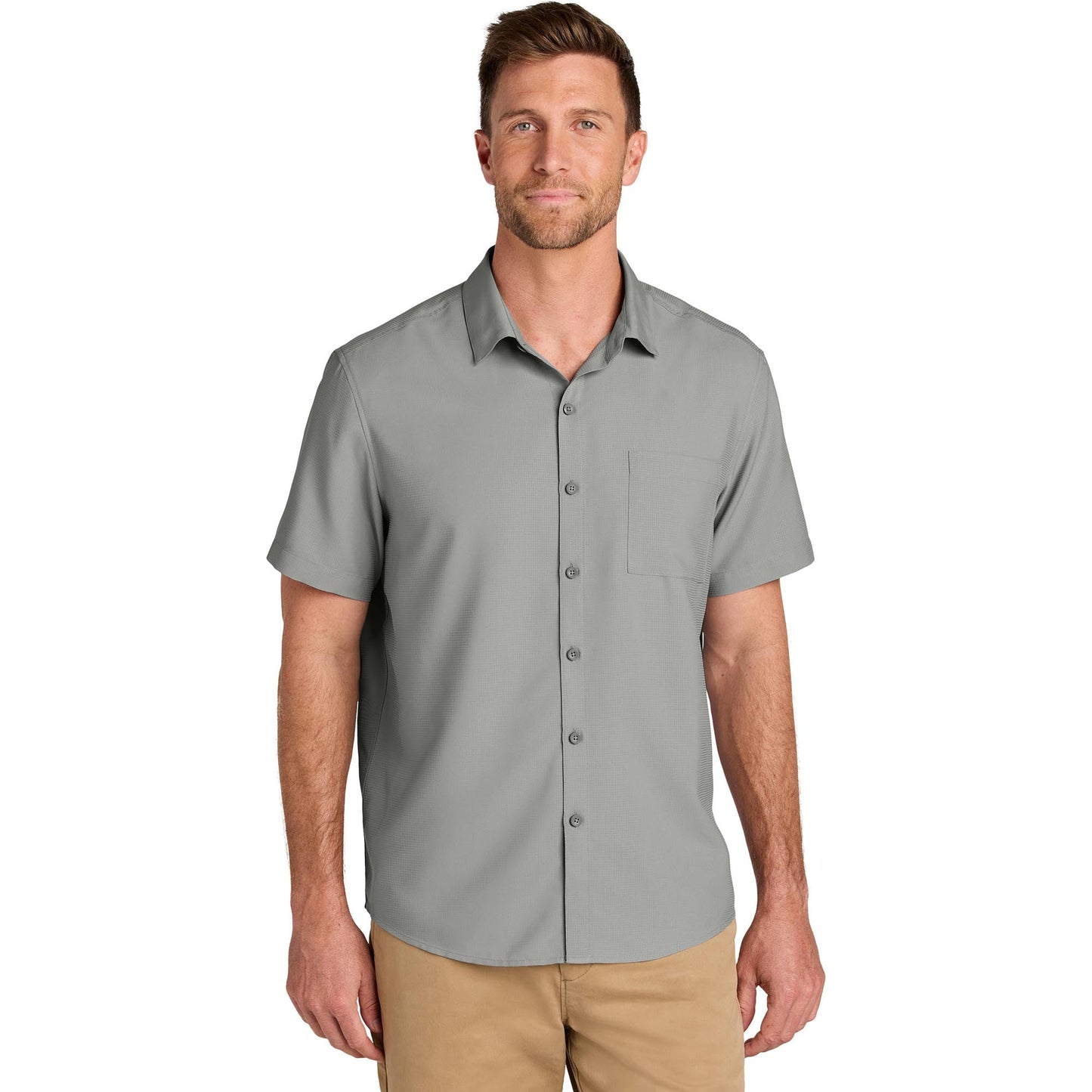 Carolina Blue Button Up Shirt - Port Authority - Stylish