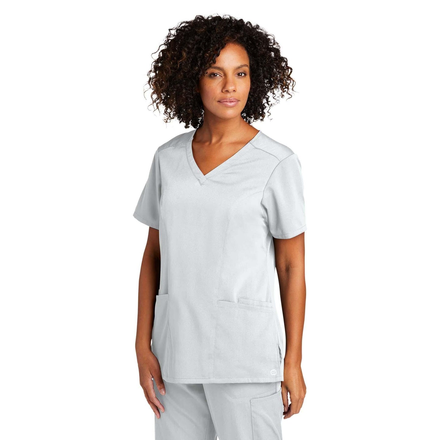 Black Scrub Tops - WonderWink - Stylish Mock Wrap