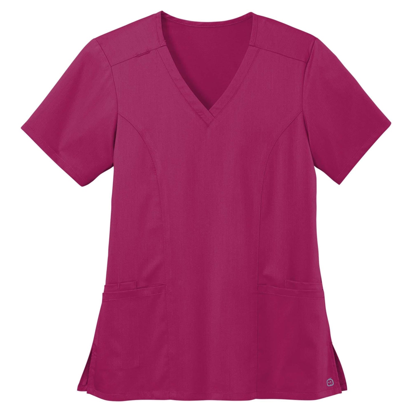 Black Scrub Tops - WonderWink - Stylish Mock Wrap