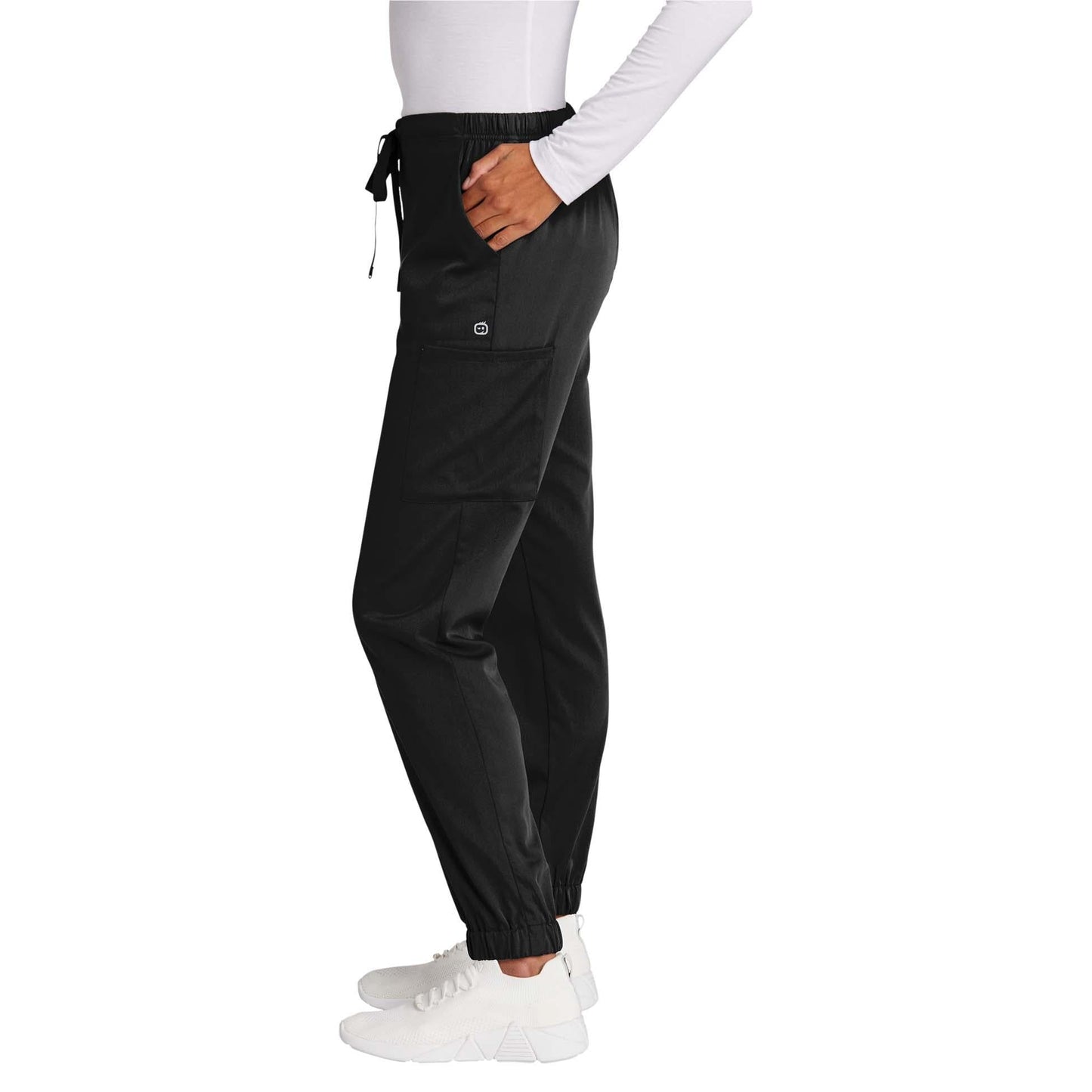 Black Scrub Pants - WonderWink - Modern Jogger Fit