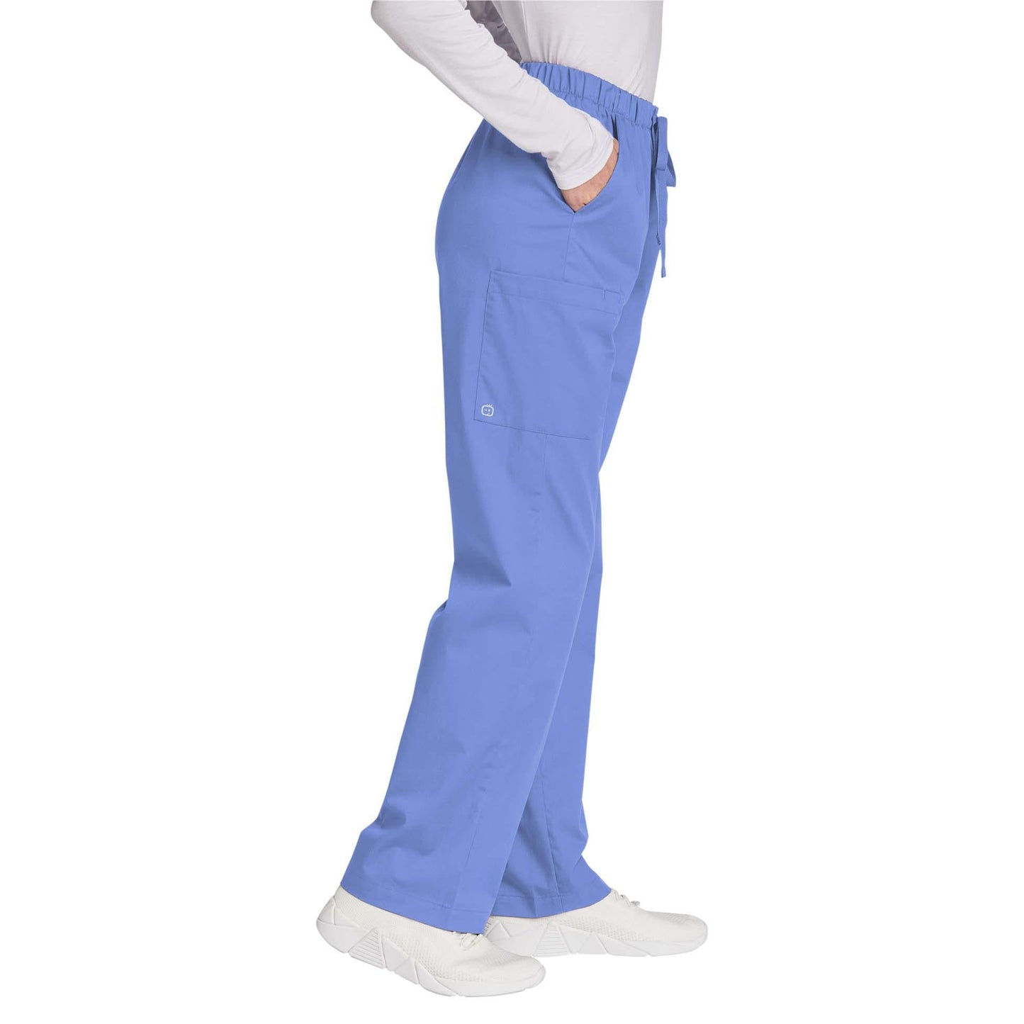 Black Scrub Pants - WonderWink - Comfortable Cargo Design