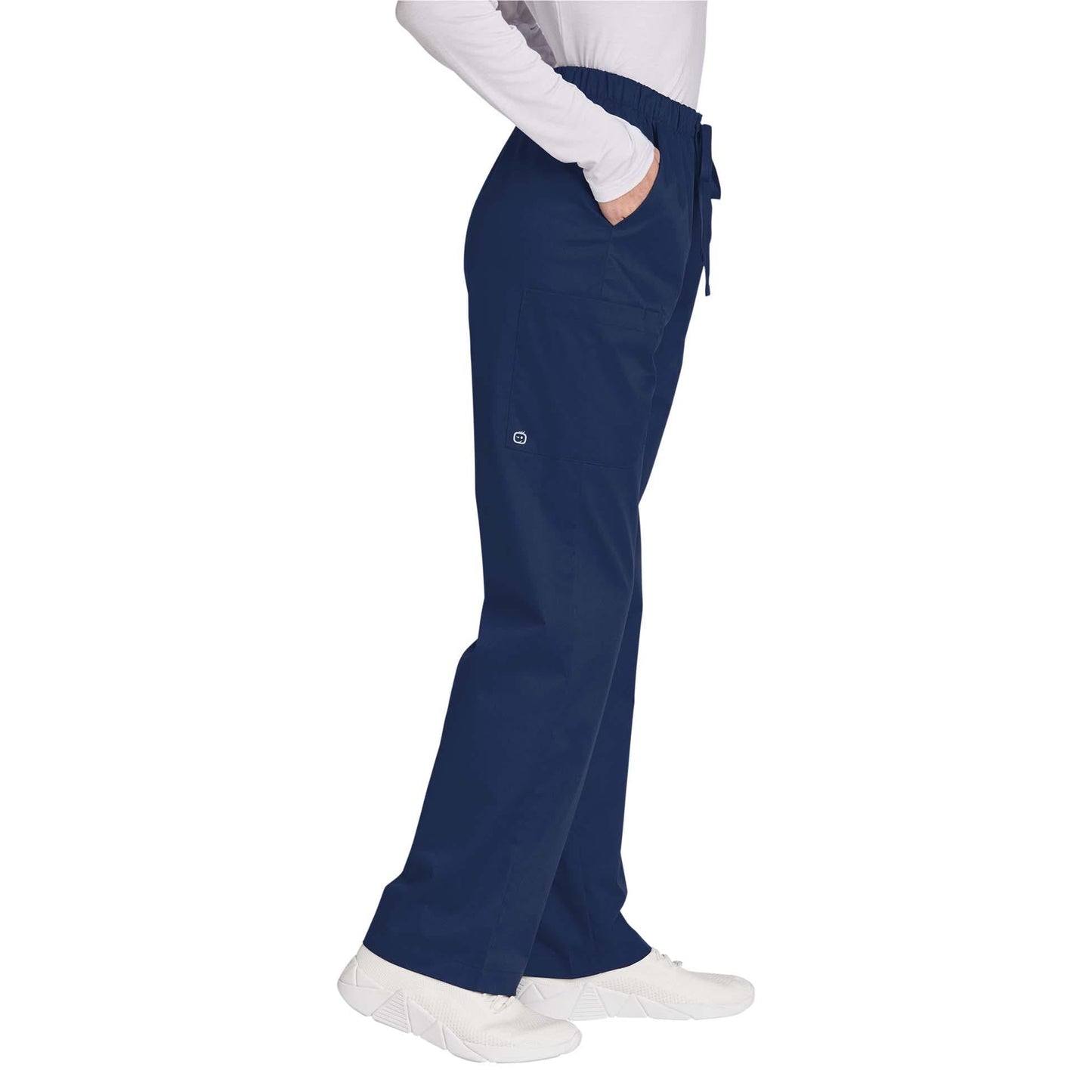 Black Scrub Pants - WonderWink - Comfortable Cargo Style