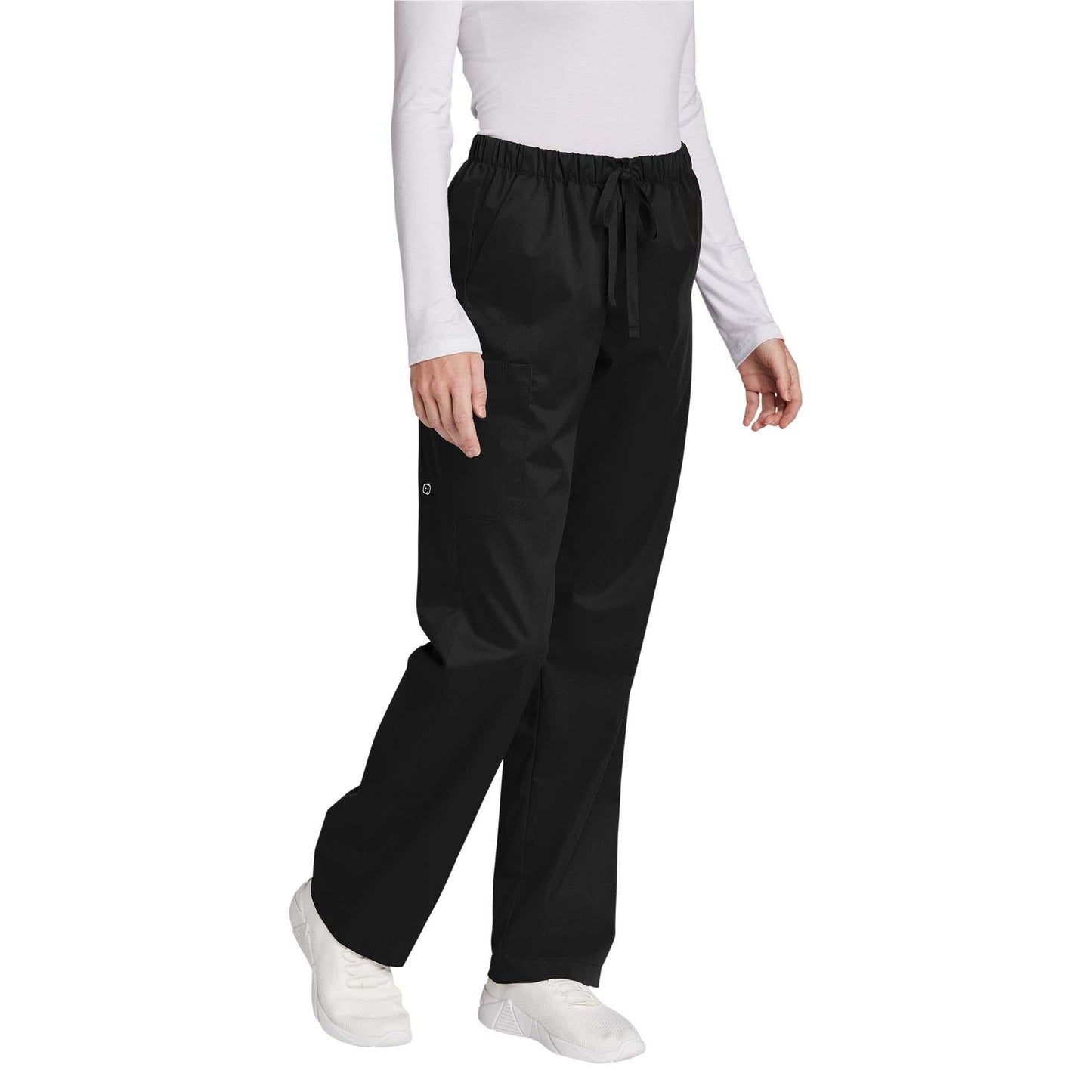 Black Scrub Pants - WonderWink - Comfortable Stretch