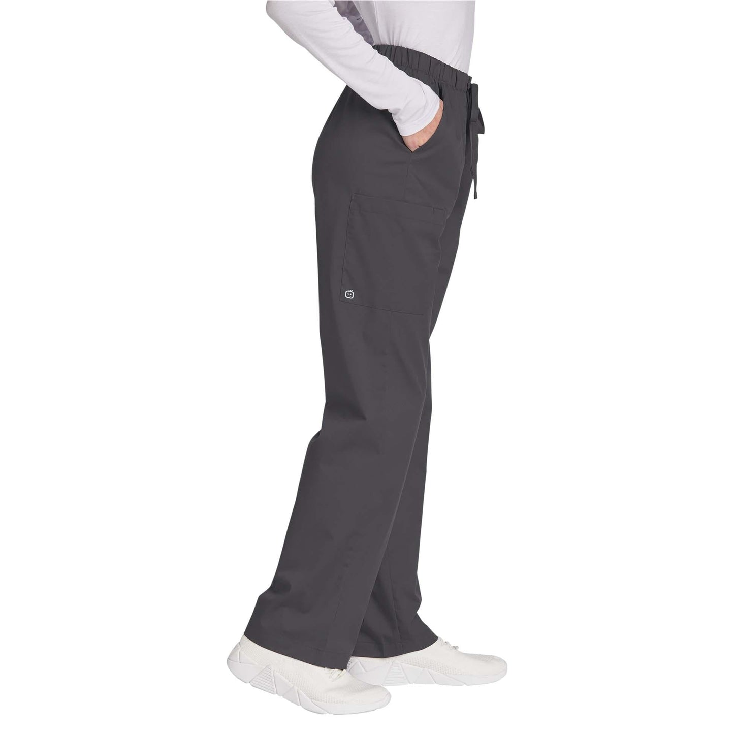 Black Scrub Pants - WonderWink - Comfortable Stretch