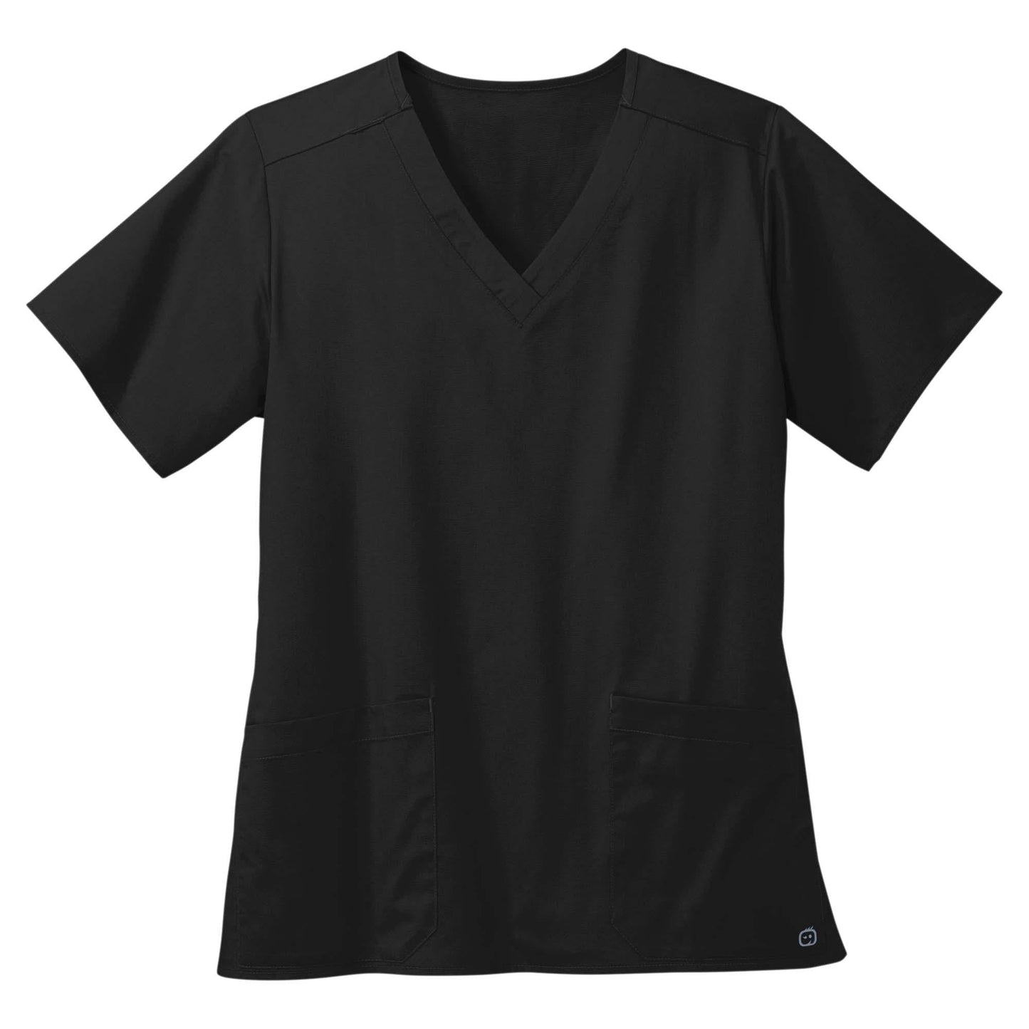 Black Scrub Tops - WonderWink - V-Neck Design