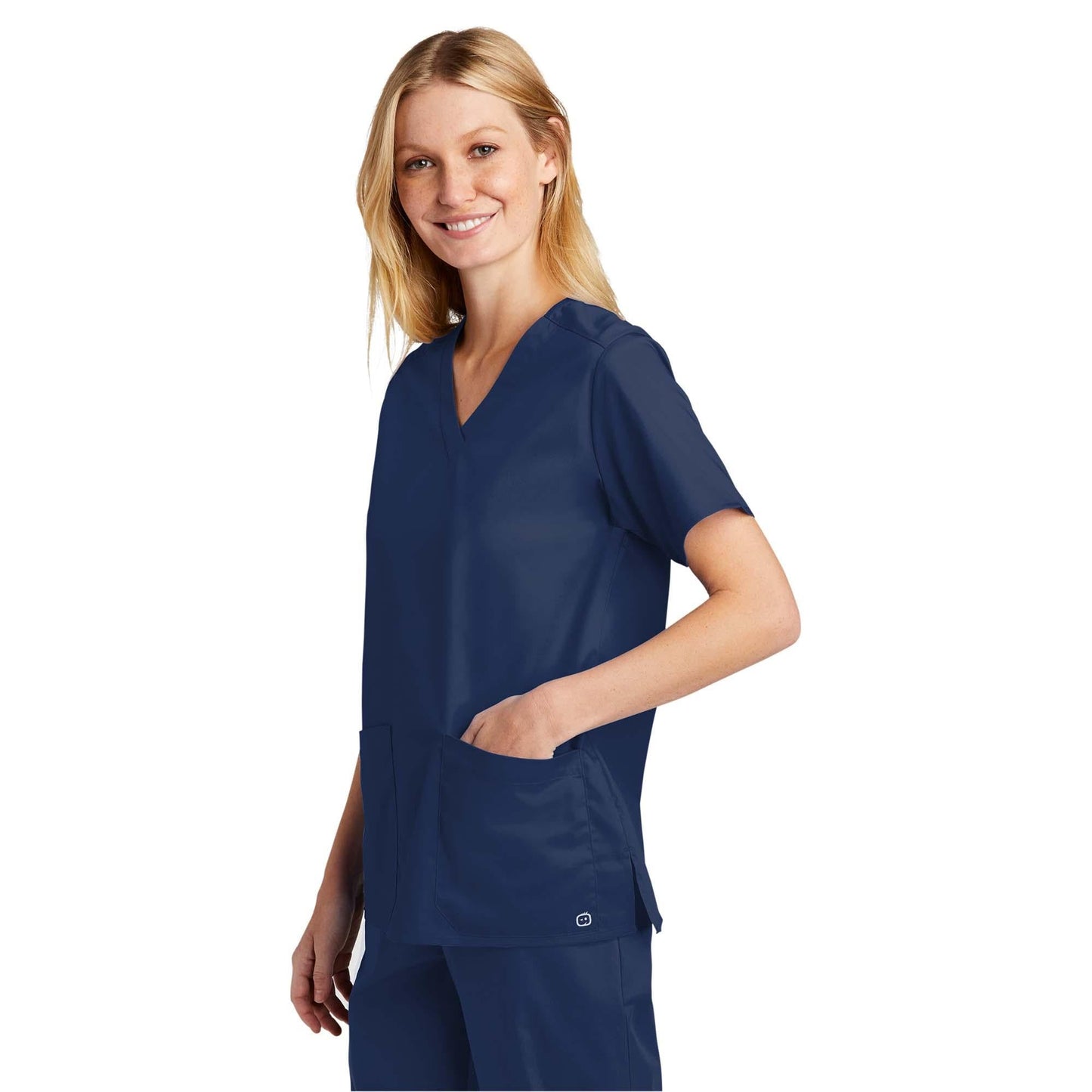 Black Scrub Tops - WonderWink - V-Neck Design