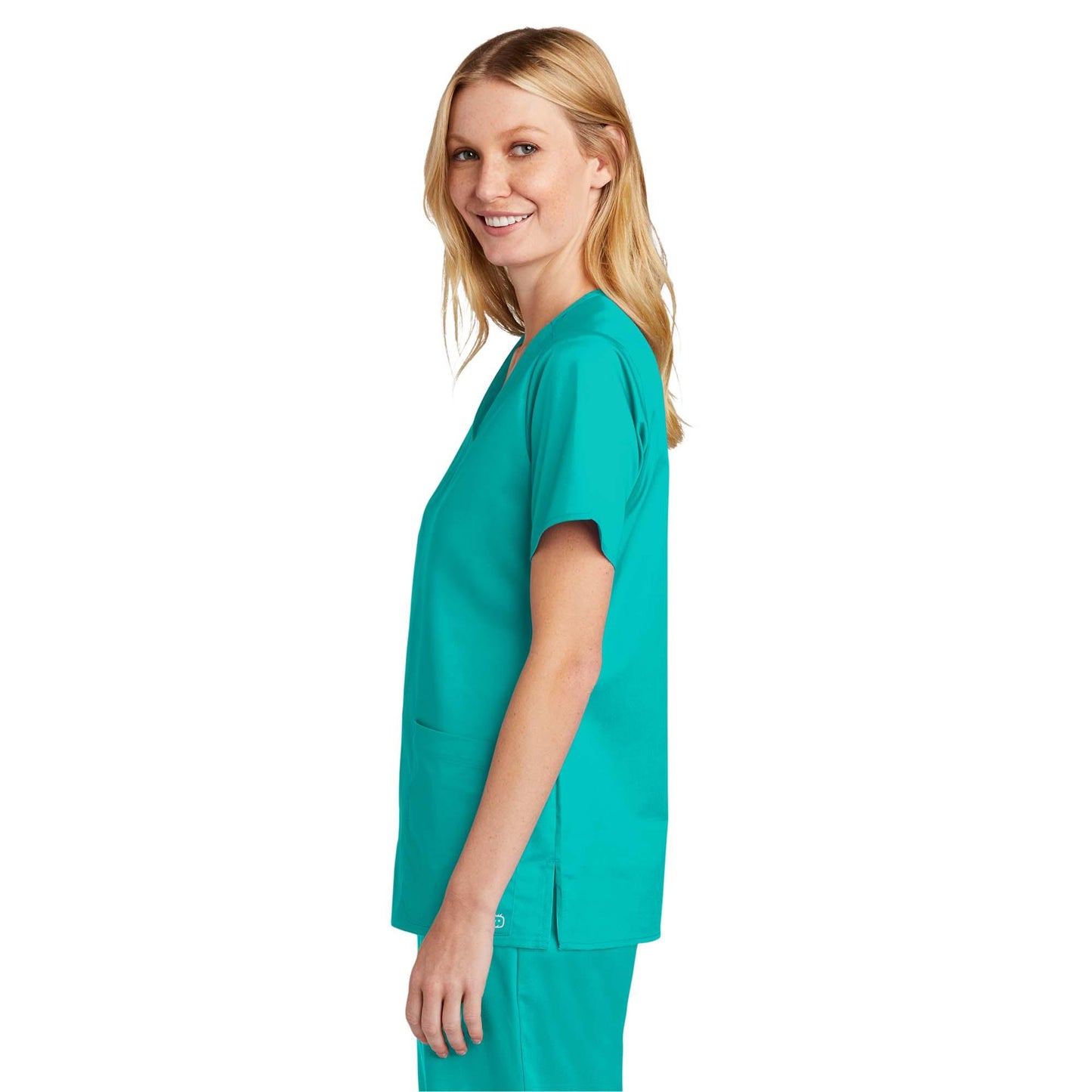 Black Scrub Tops - WonderWink - V-Neck Design